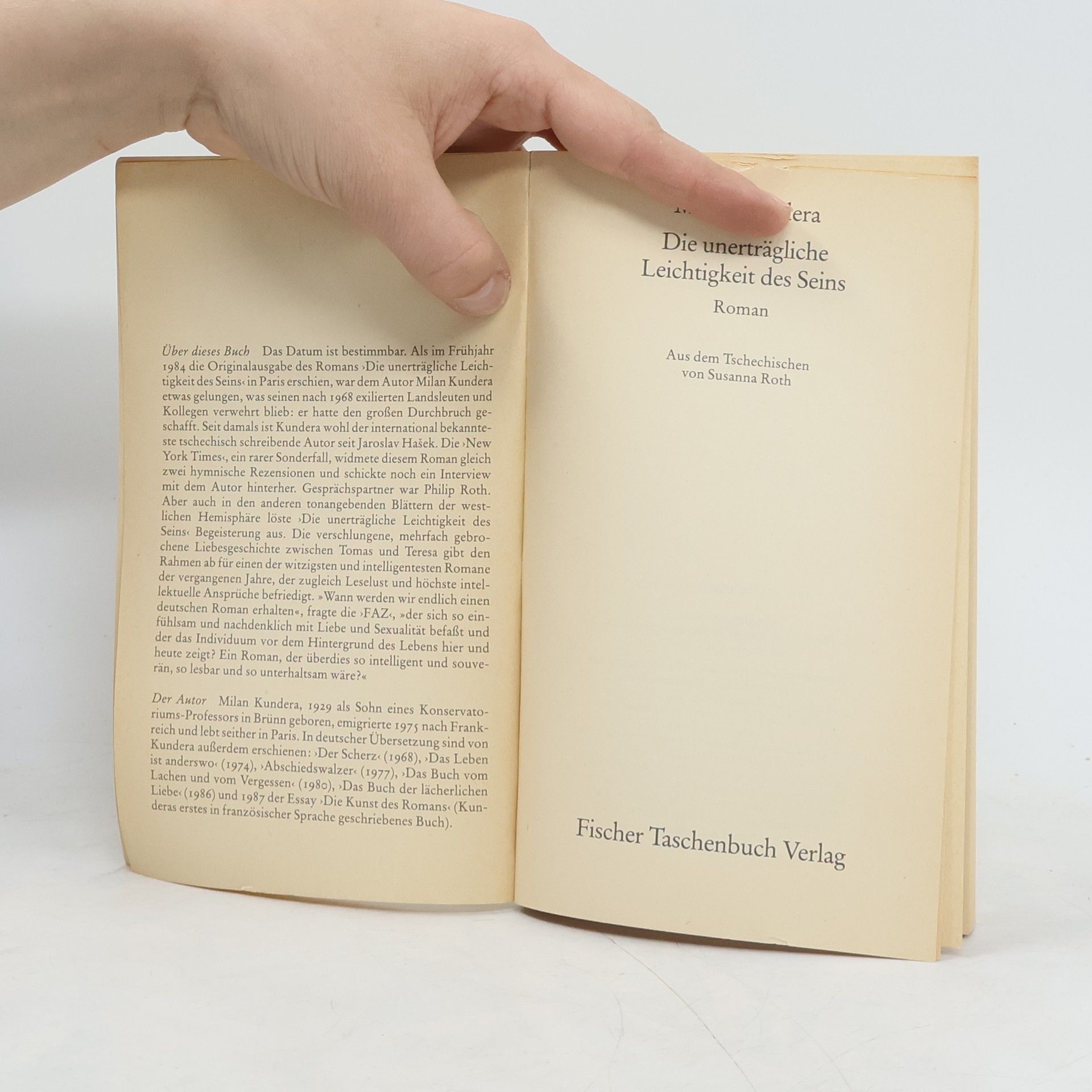 Milan Kundera Die unerträgliche Leichtigkeit des Seins