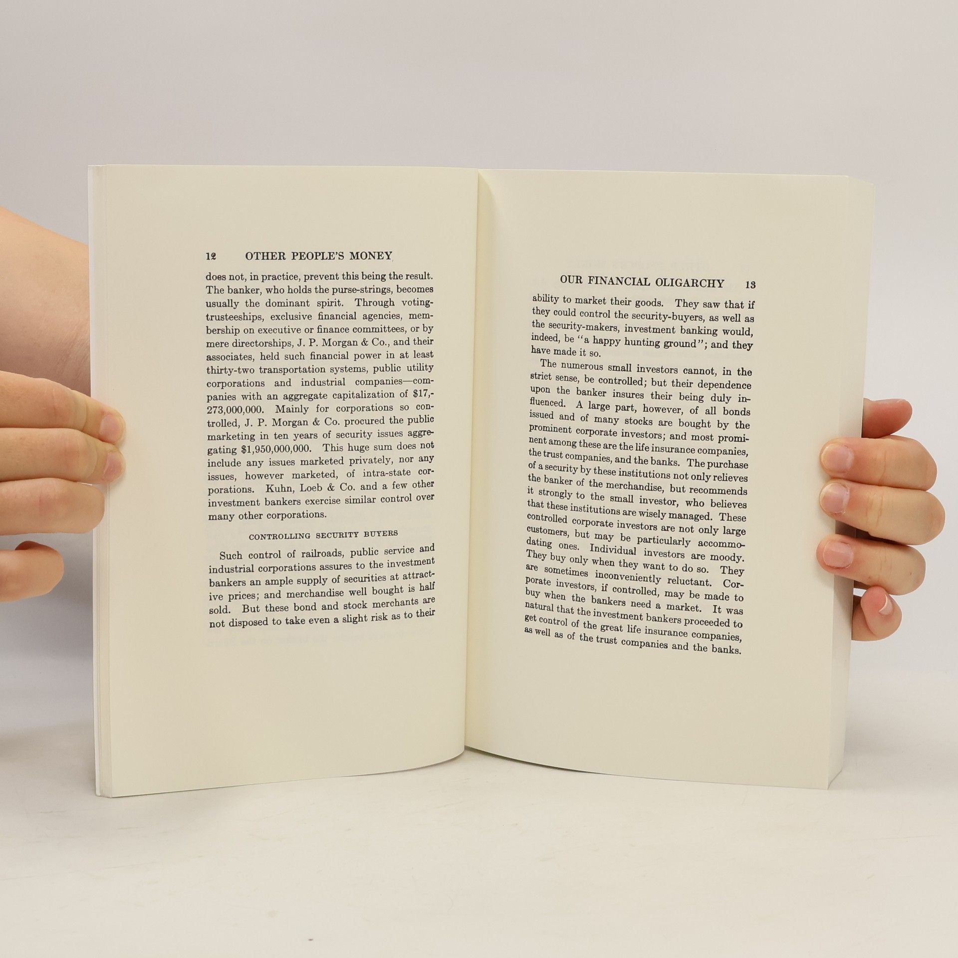 Louis Dembitz Brandeis Other People's Money