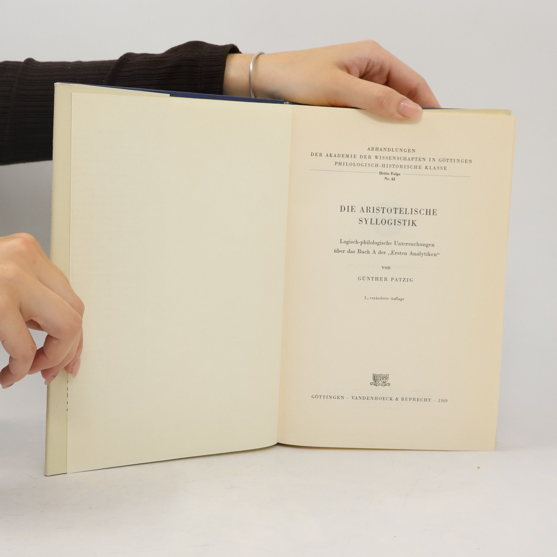 Günther Patzig Die Aristotelische Syllogistik