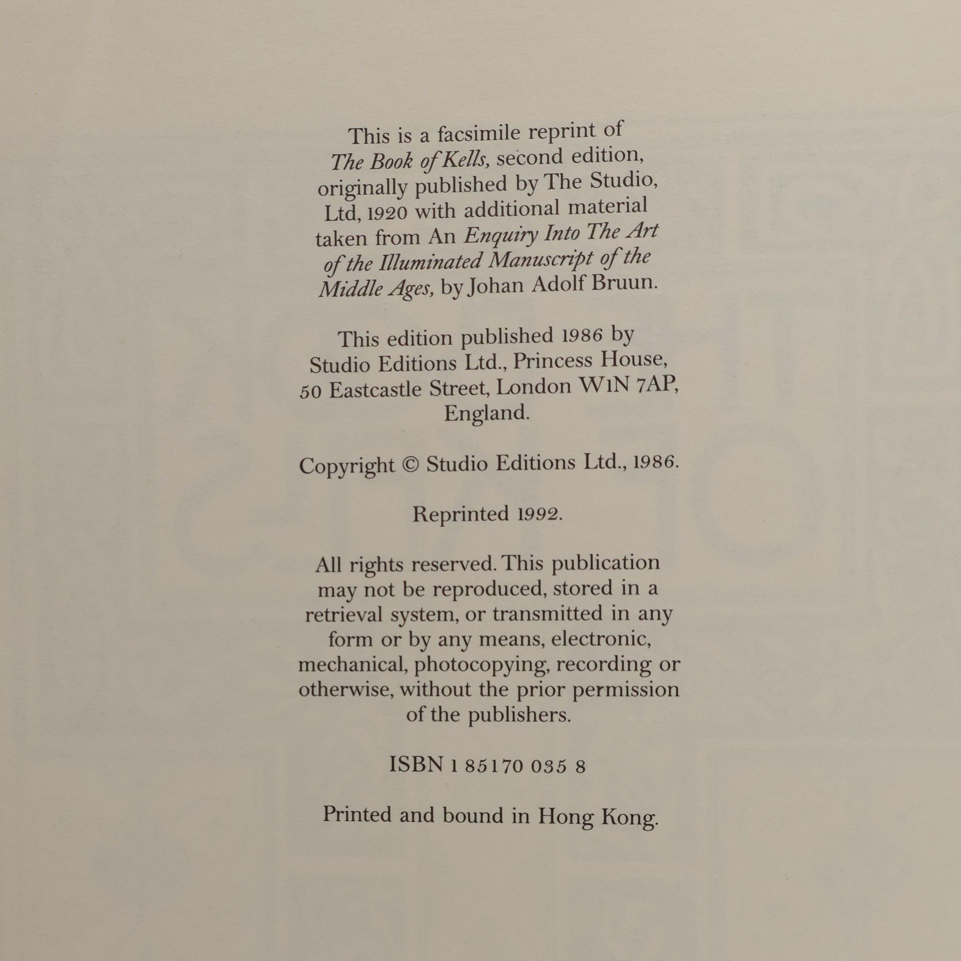 Sir Edward Sullivan The Book of Kells