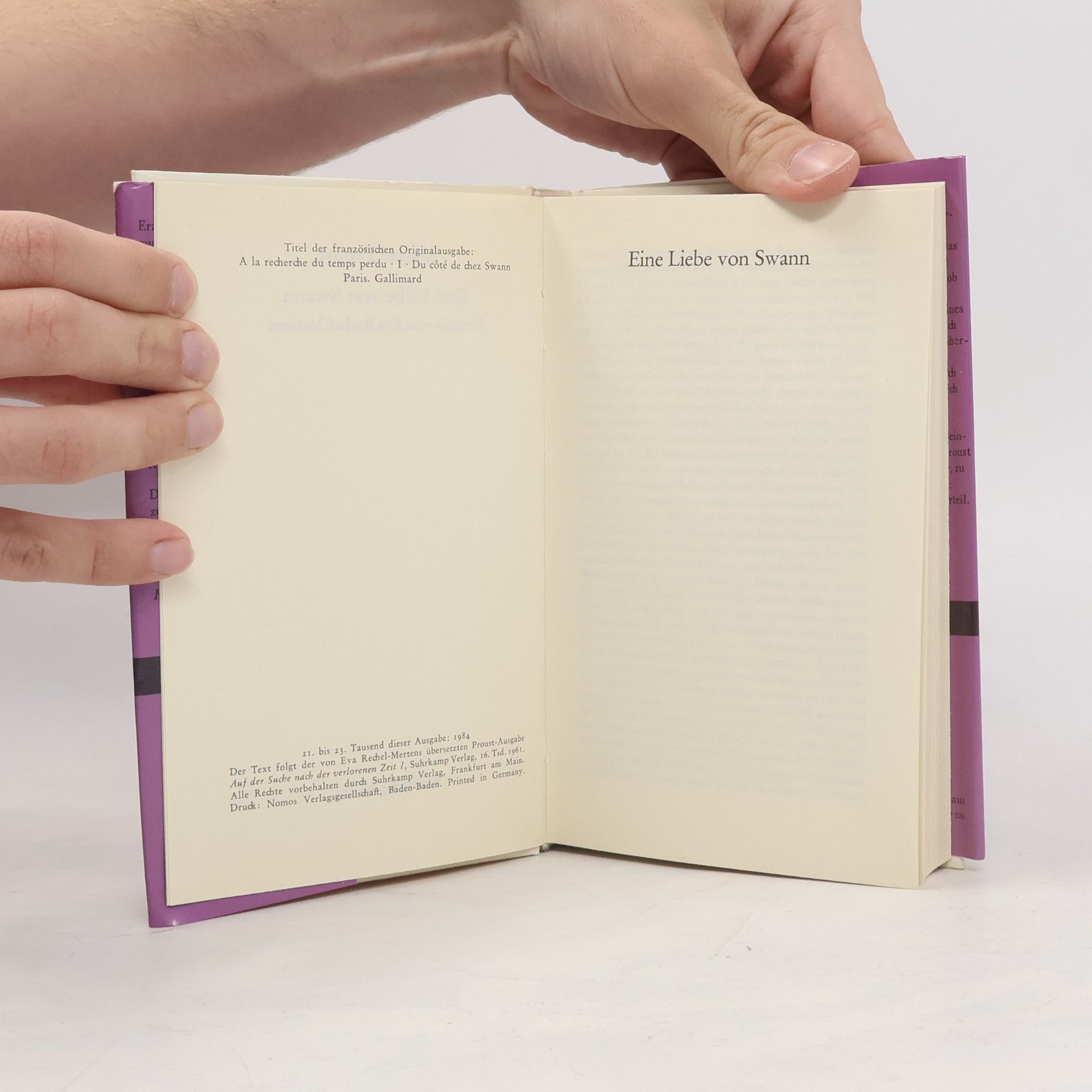 Marcel Proust Eine Liebe von Swann