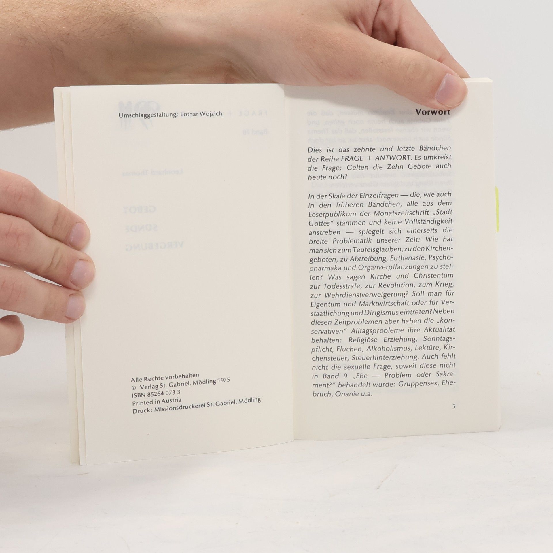 Leonhard Thomas Gebot sünde Vergebung 10