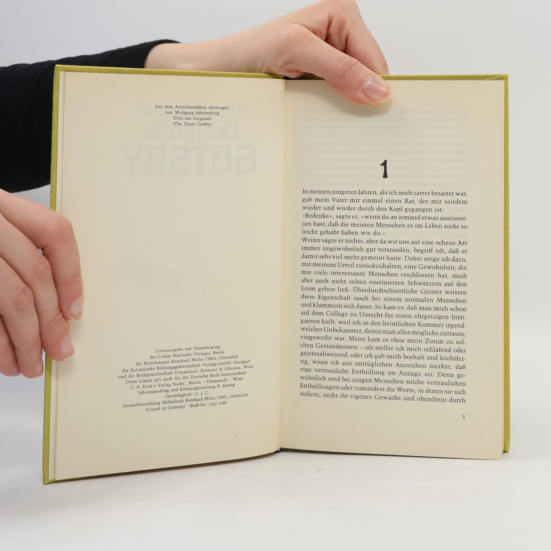F. Scott Fitzgerald Der große Gatsby