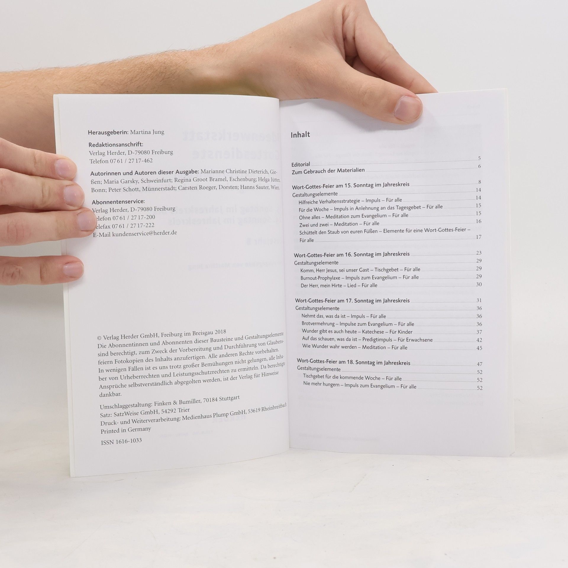 Autorenkollektiv Ideenwerkstatt Gottesdienste 5/2018