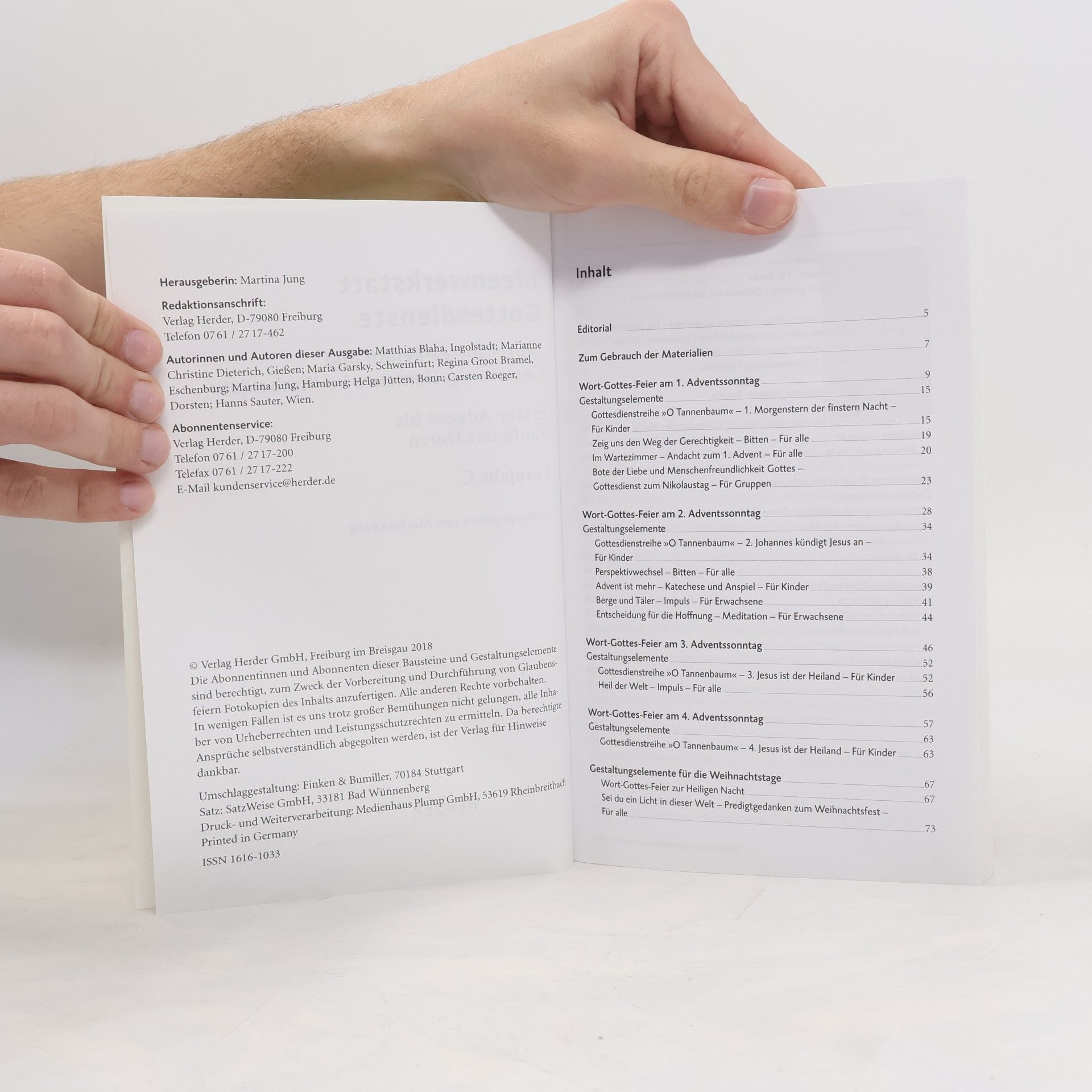 Autorenkollektiv Ideenwerkstatt Gotesdienste 1/2019