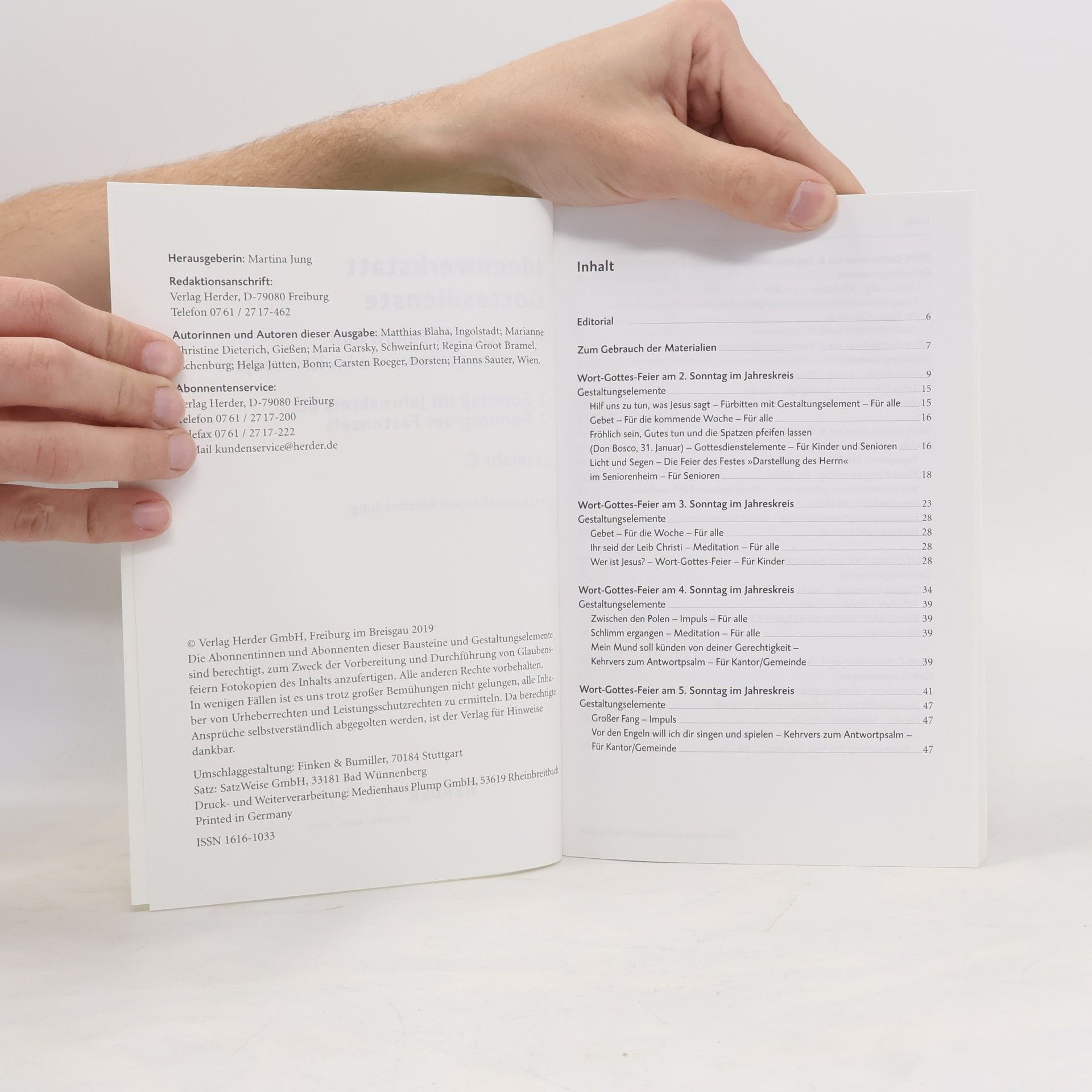 Autorenkollektiv Ideenwerkstatt Gottesdienste 2/2019