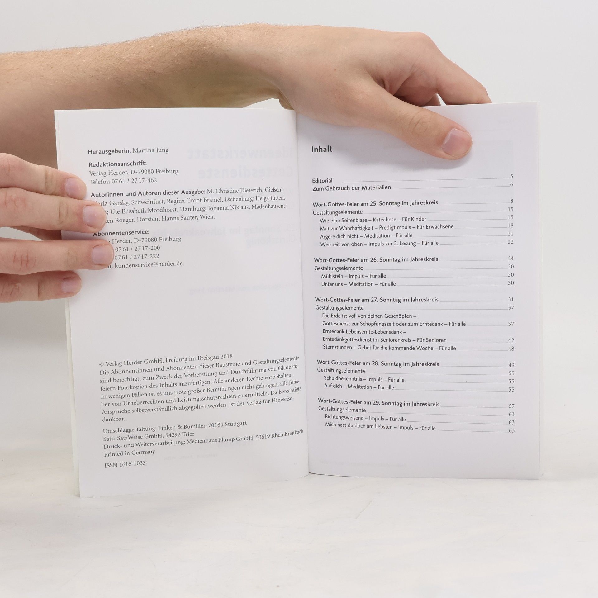 Autorenkollektiv Ideenwerkstatt Gottesdienste 6/2018