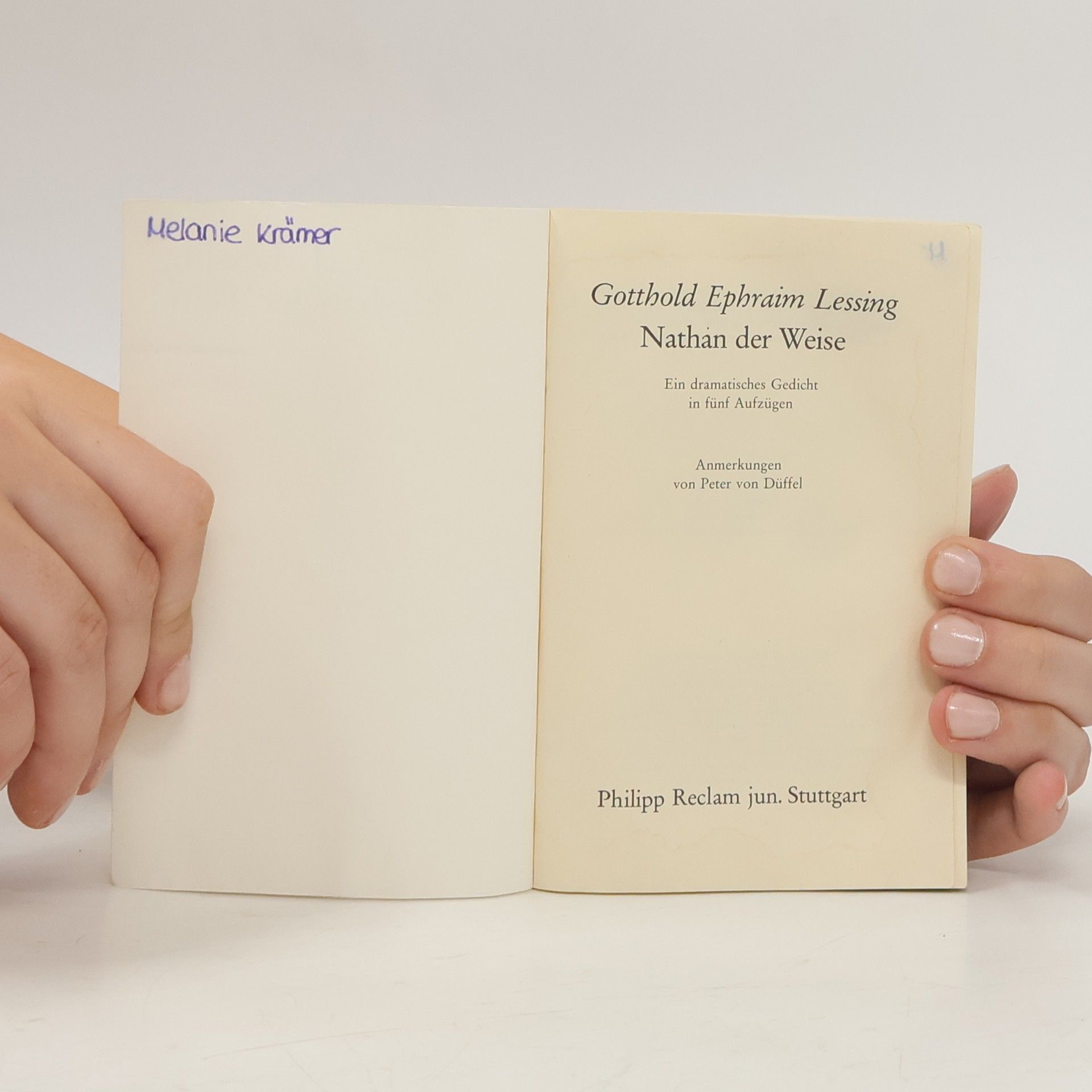 Gotthold Ephraim Lessing Nathan der Weise
