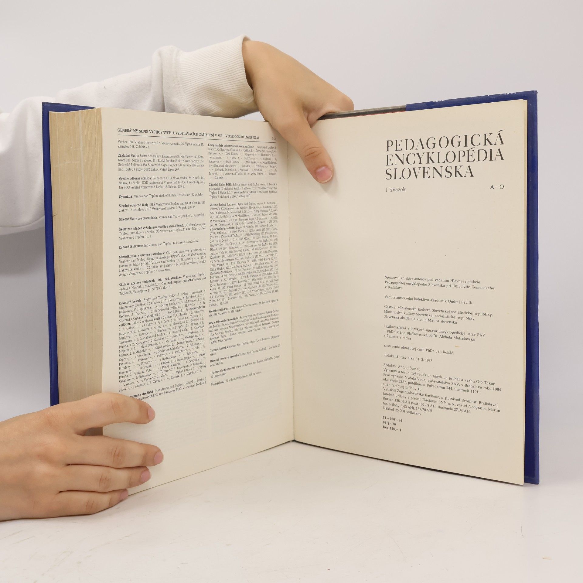 Kolektiv autorů Pedagogická encyklopédia Slovenska 1. A-O