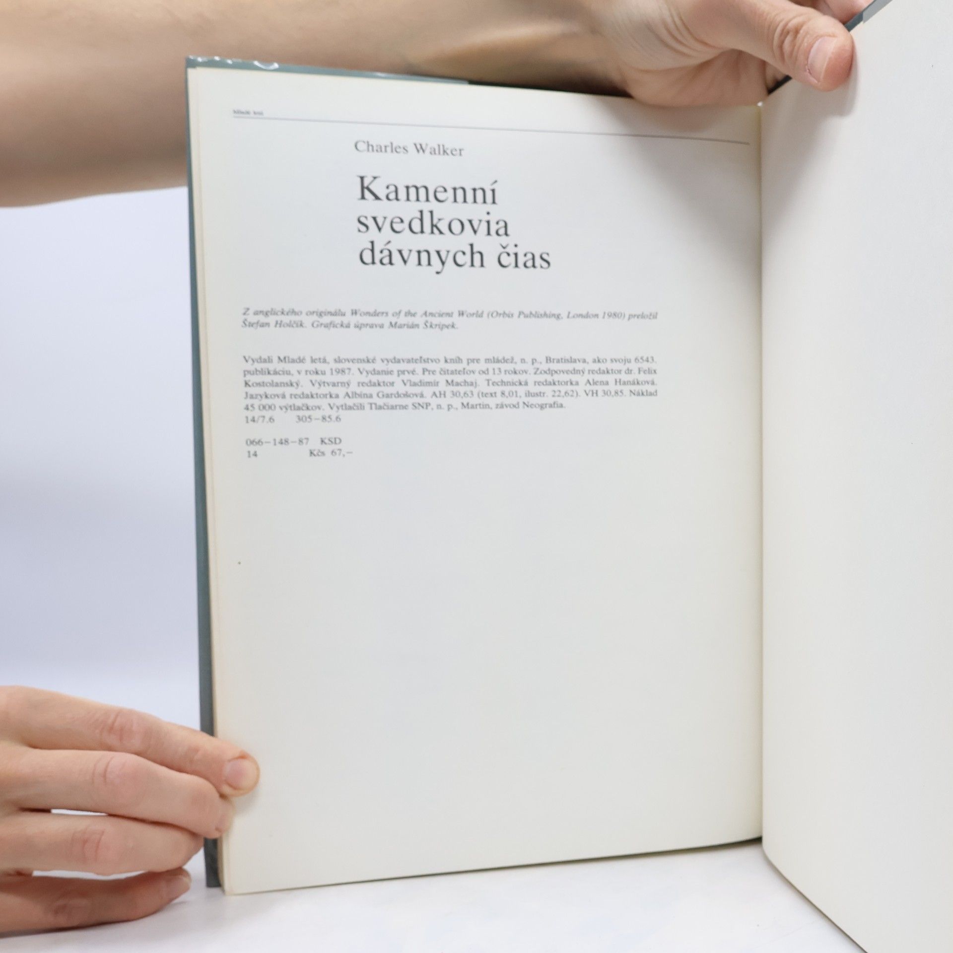 Charles Walker Kamenní svedkovia dávnych čias