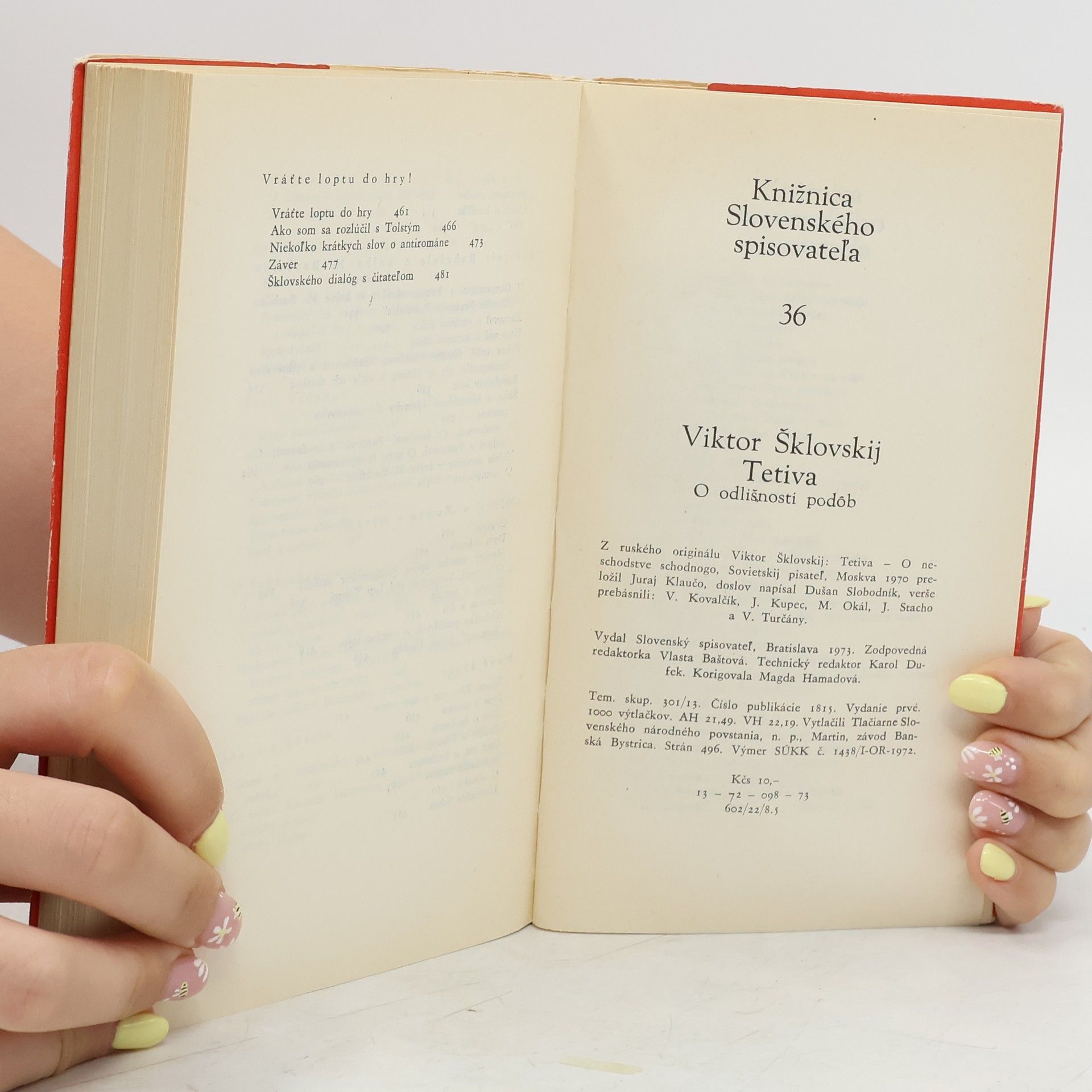 Viktor Borisovič Šklovskij Tetiva. O odlišnosti podôb