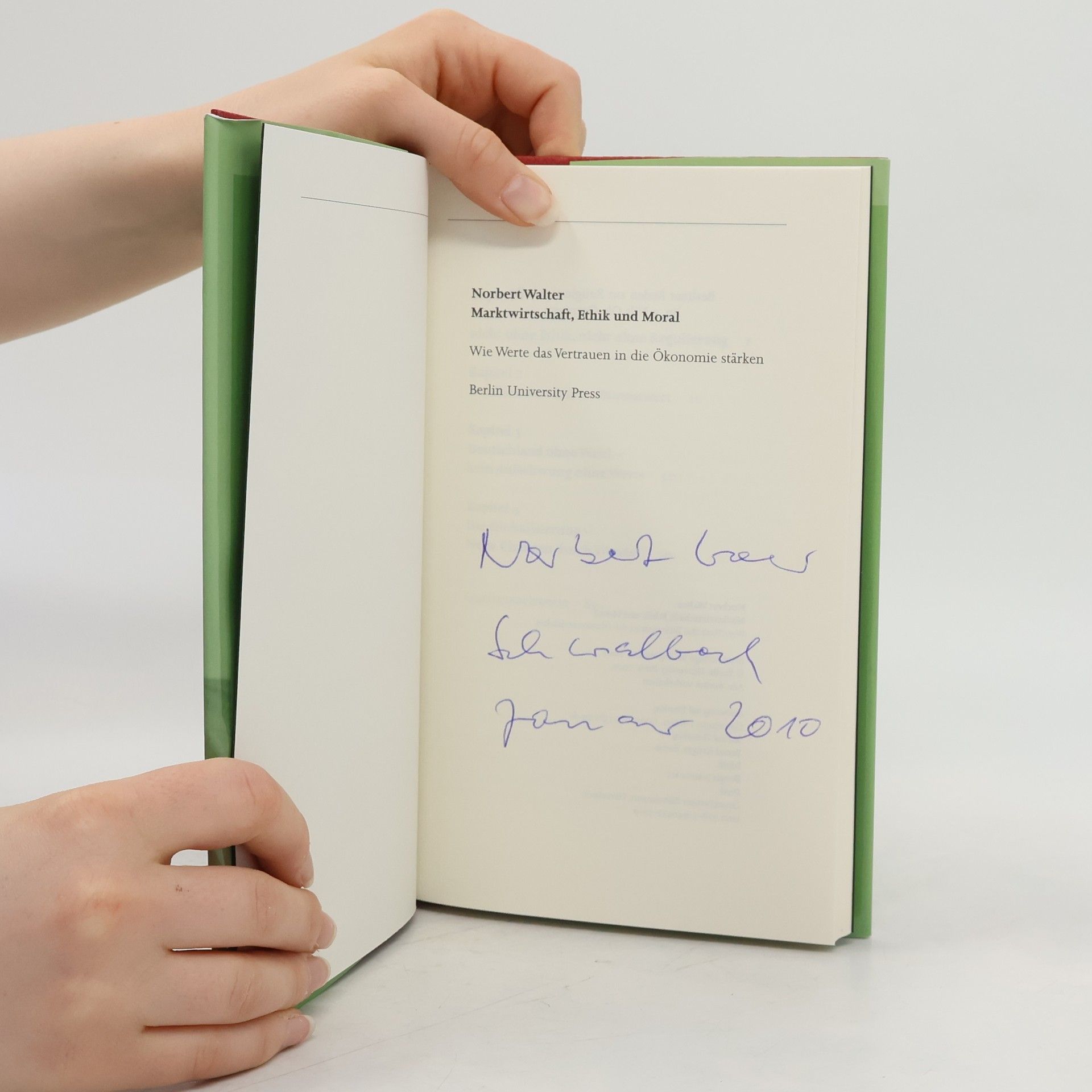 Norbert Walter Marktwirtschaft, Ethik und Moral