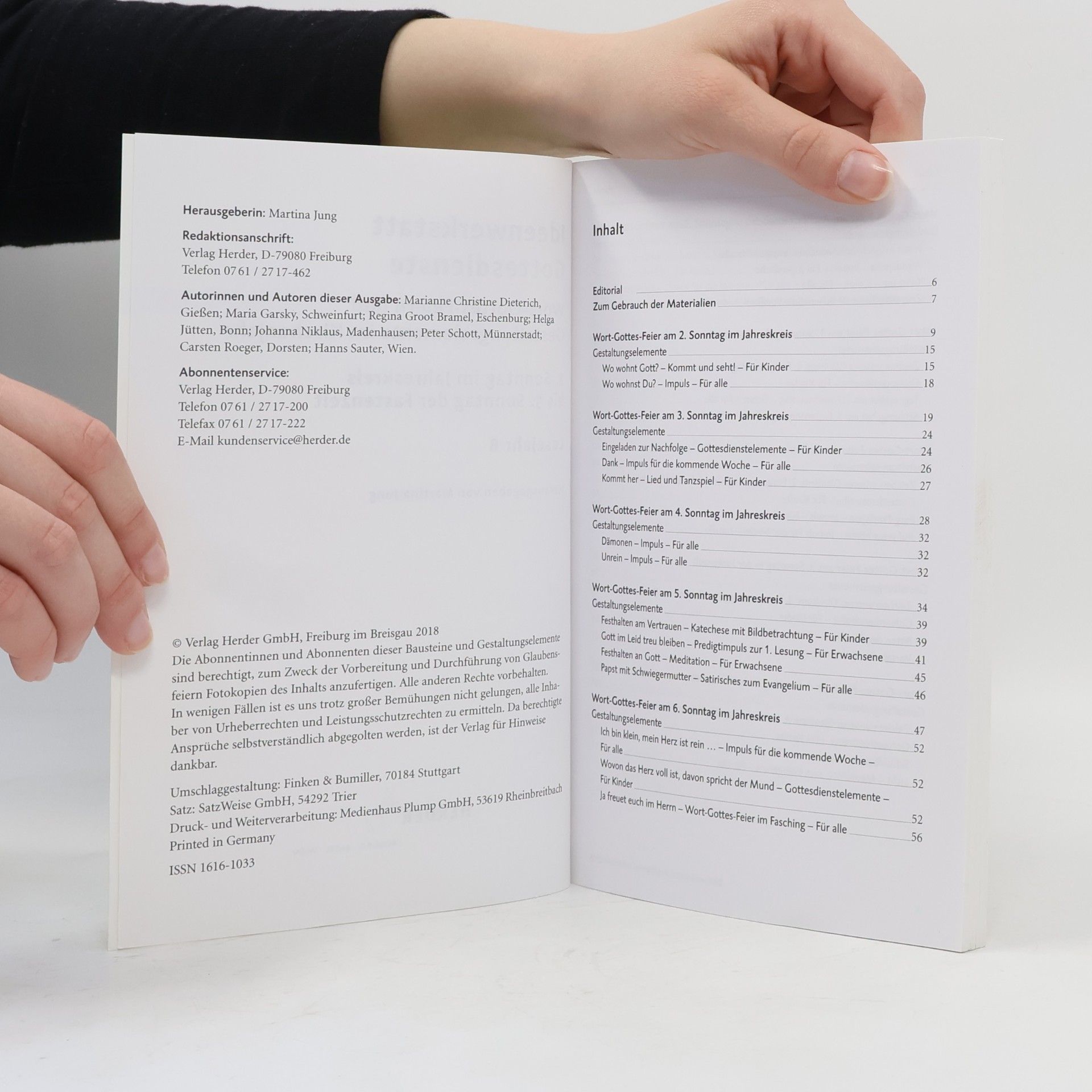 Autorenkollektiv Ideenwerkstatt Gottesdienste 2/2018