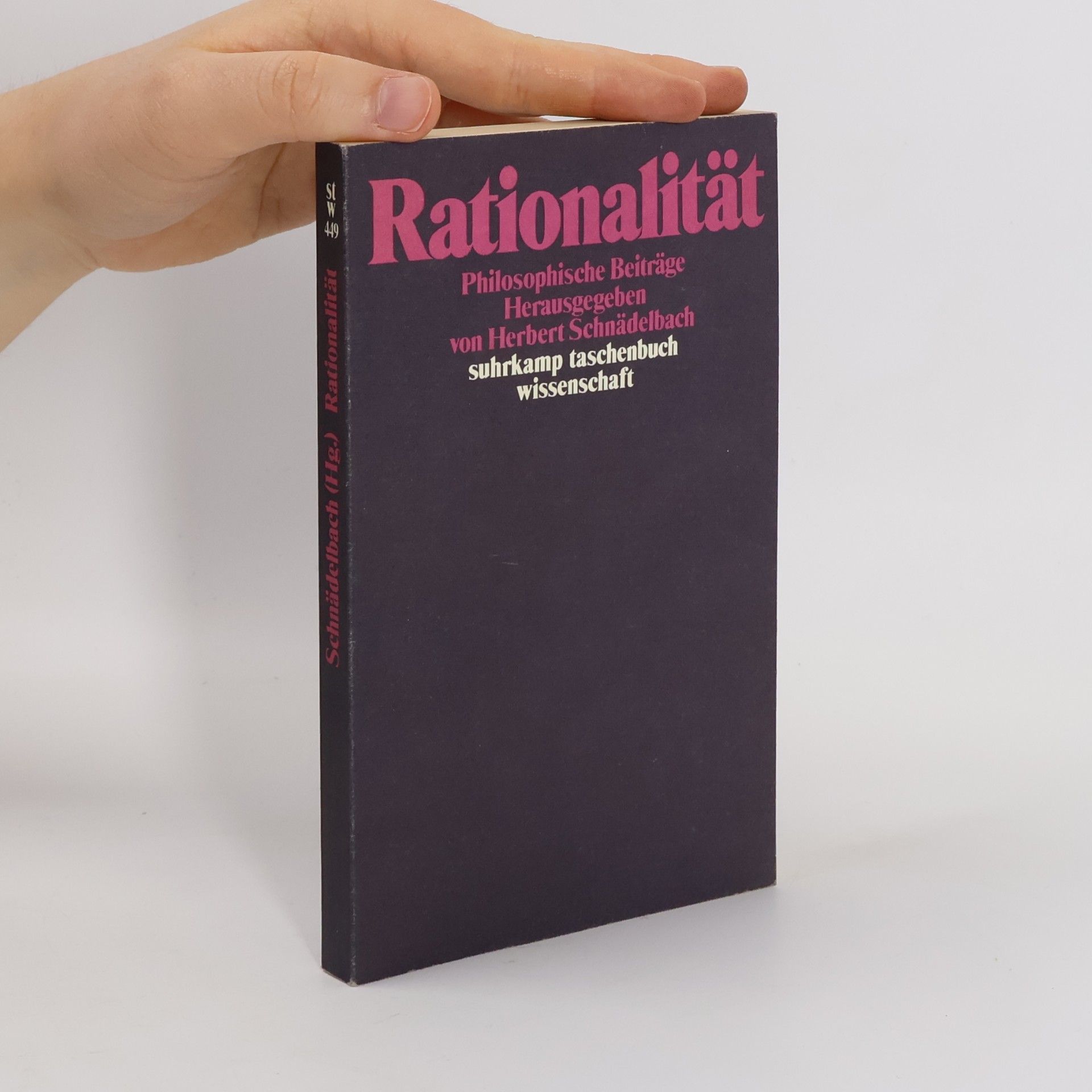 Herbert Schnädelbach Suhrkamp Taschenbuch Wissenschaft - 449: Rationalität