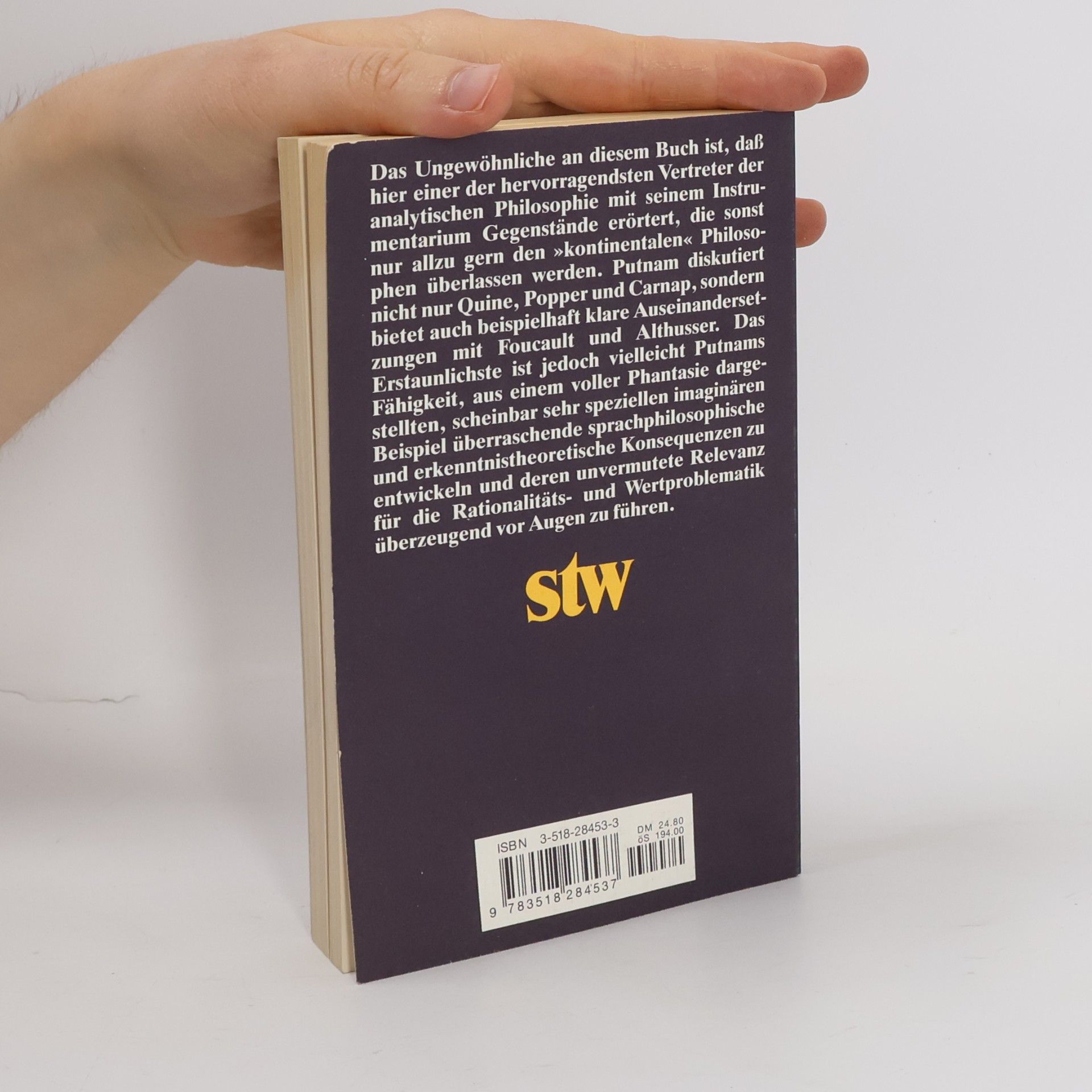 Hilary Putnam Suhrkamp Taschenbuch Wissenschaft - 853: Vernunft, Wahrheit und Geschichte