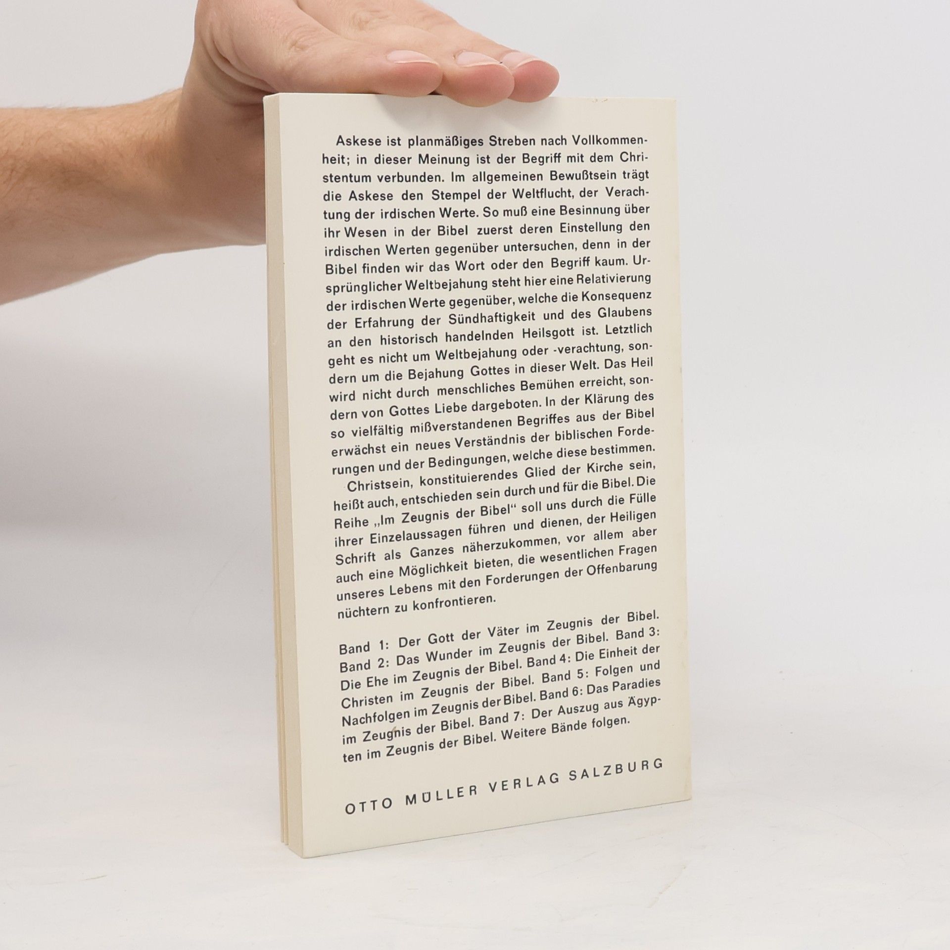 Christine Gleixner Die Askese im Zeugnis der Bibel