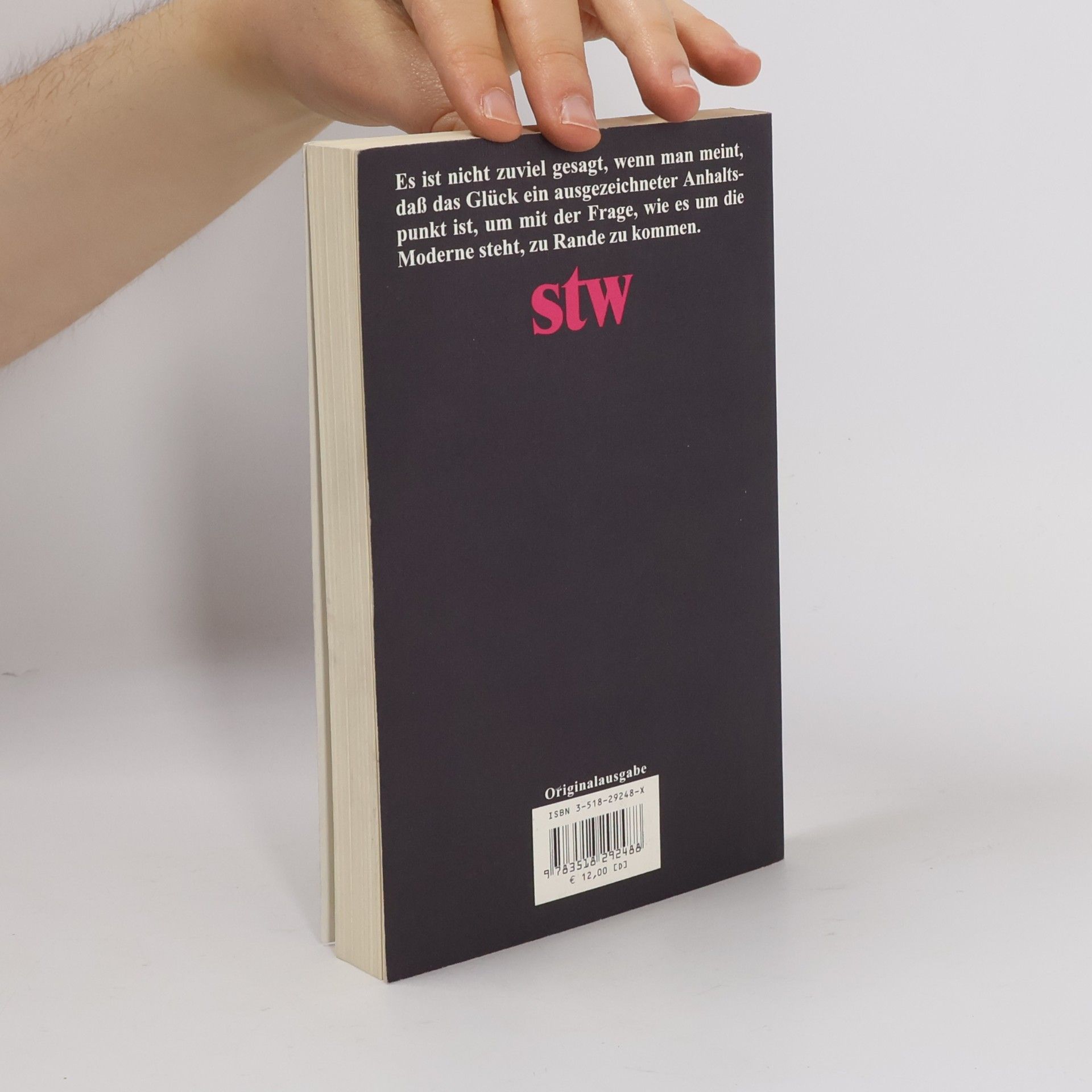 Dieter Thoma Suhrkamp Taschenbuch Wissenschaft - 1648: Vom Glück in der Moderne