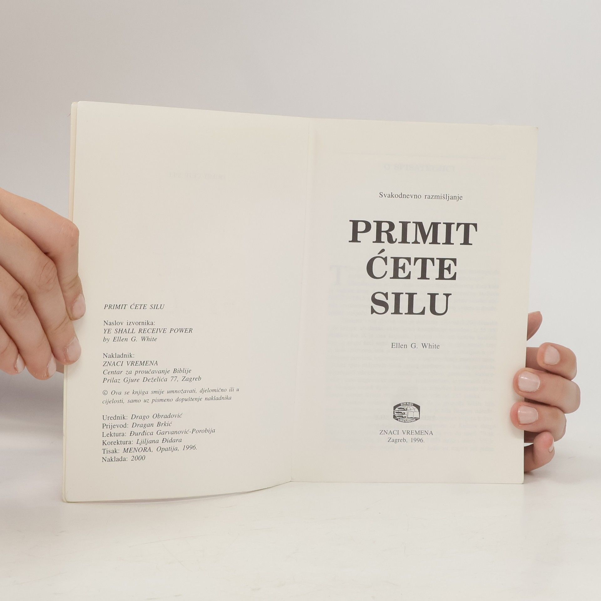 Ellen G. White Primit ćete silu