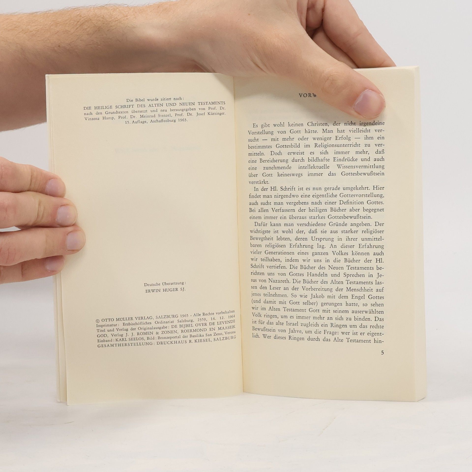 Vinzenz Hamp Der Gott der Väter im Zeugnis der Bibel 1