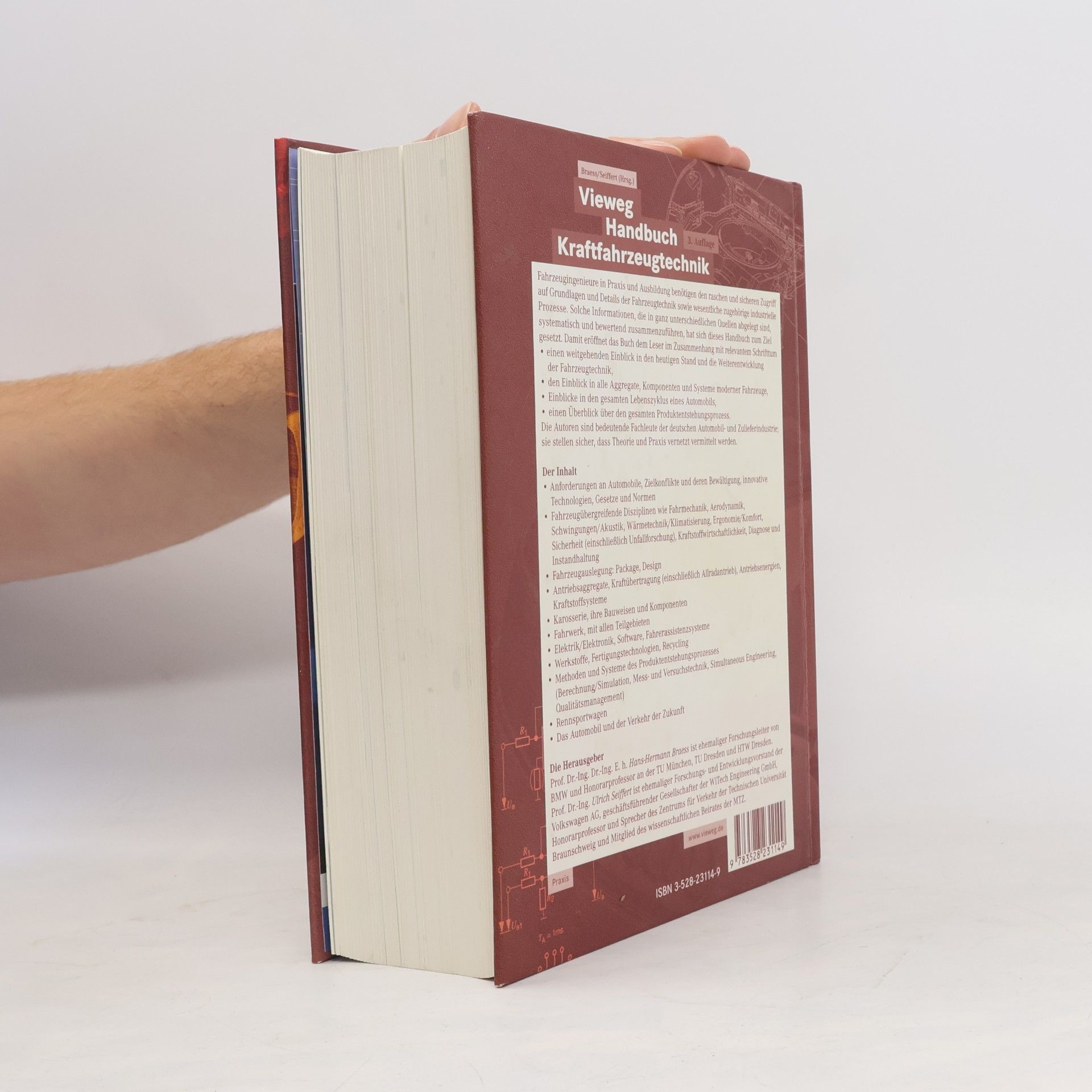 Hans Hermann Braess Vieweg-Handbuch Kraftfahrzeugtechnik