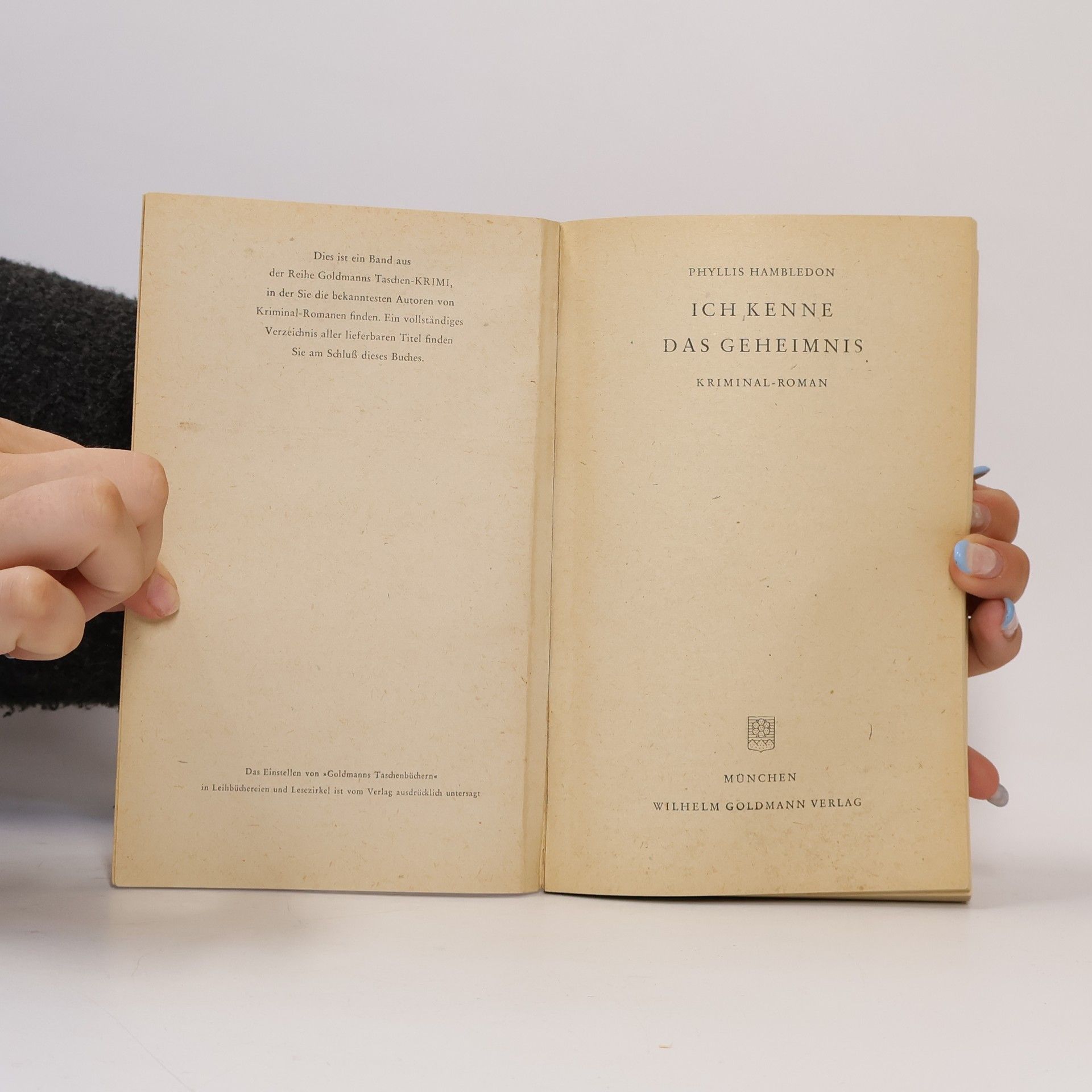 Phyllis Hambledon Ich kenne dein Geheimnis