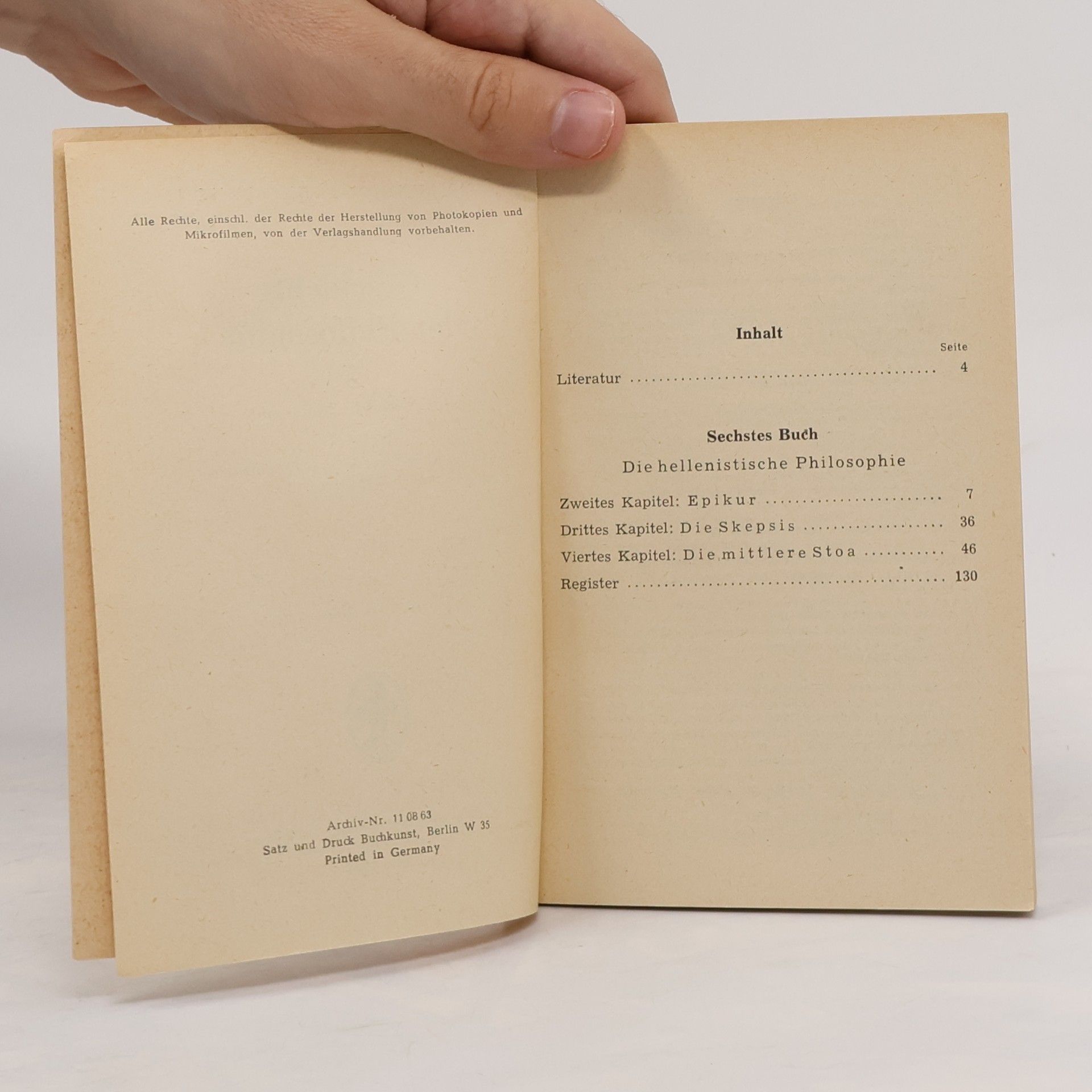 Wilhelm Capelle Geschichte der Philosophie IV