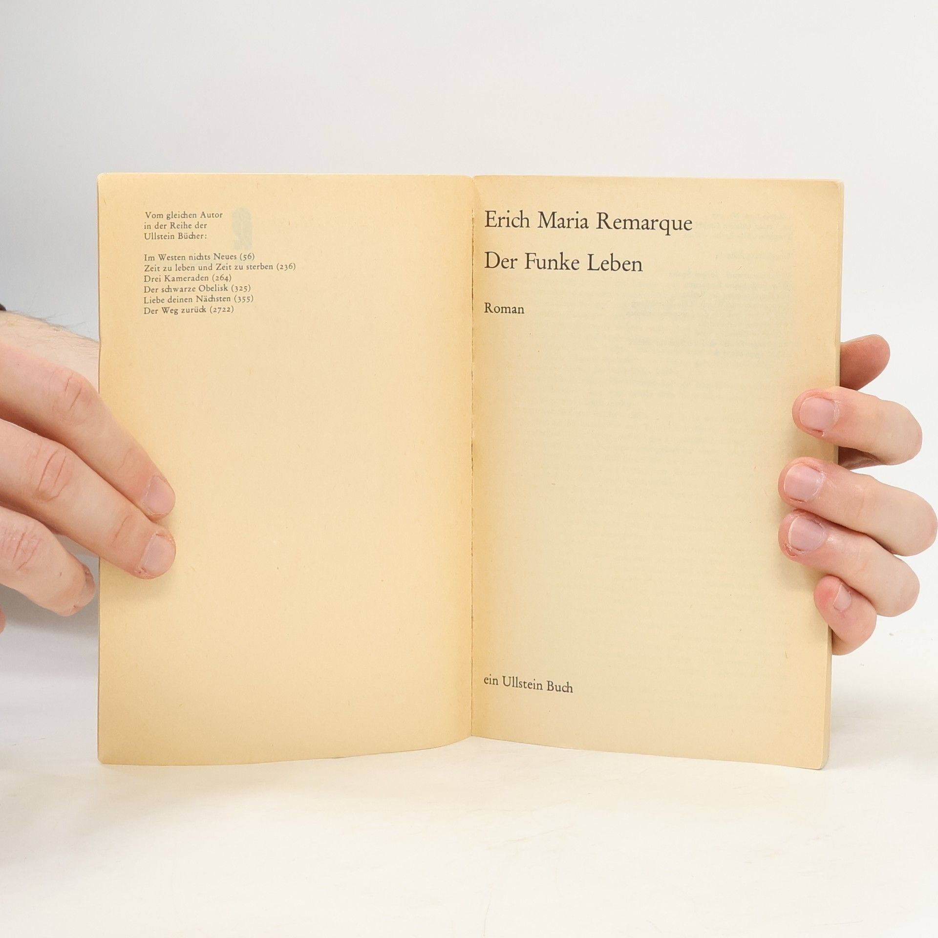 Erich Maria Remarque Der Funke Leben