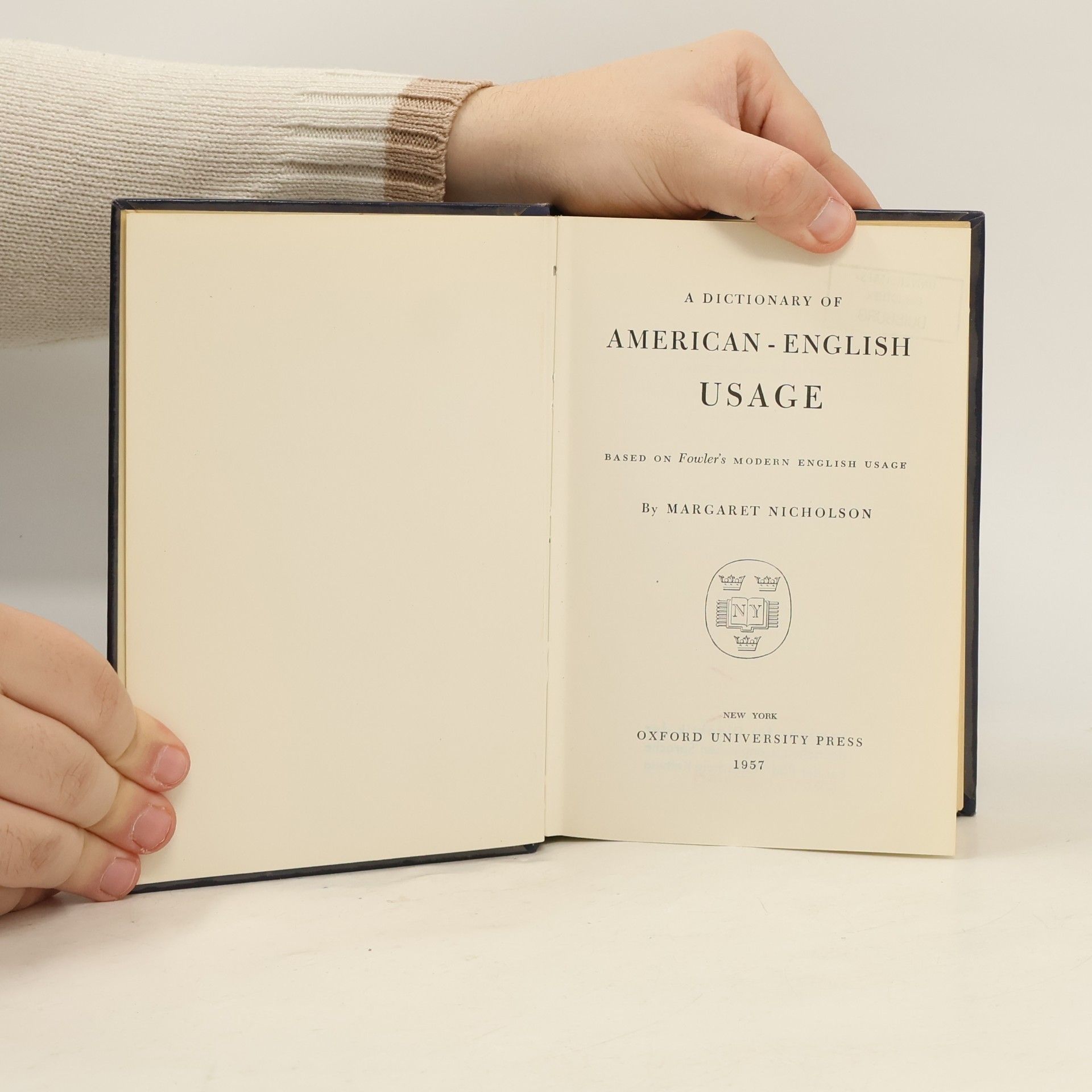Margaret Nicholson A Dictionary of American-English Usage