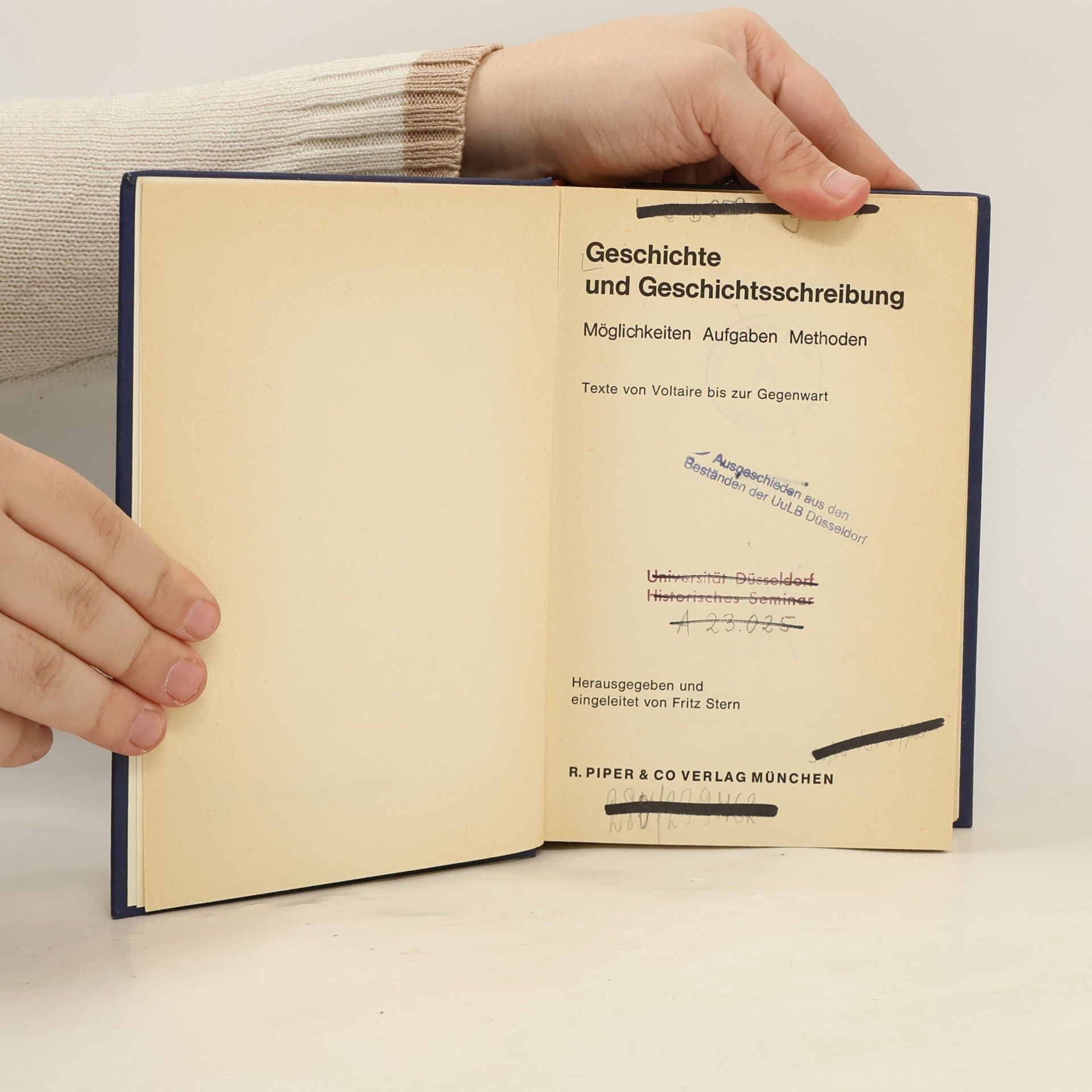Fritz Stern Geschichte und Geschichtsschreibung