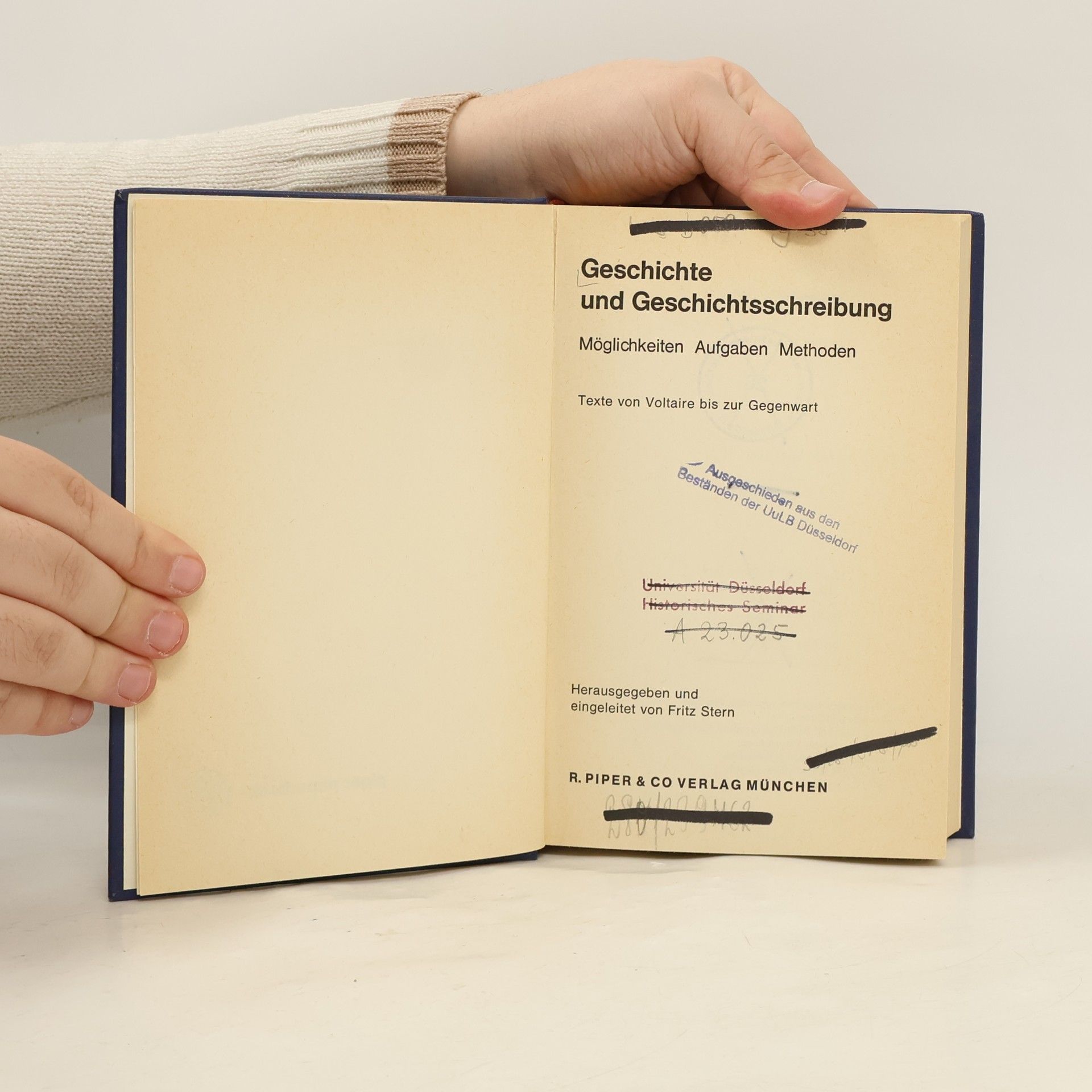 Fritz Stern Geschichte und Geschichtsschreibung