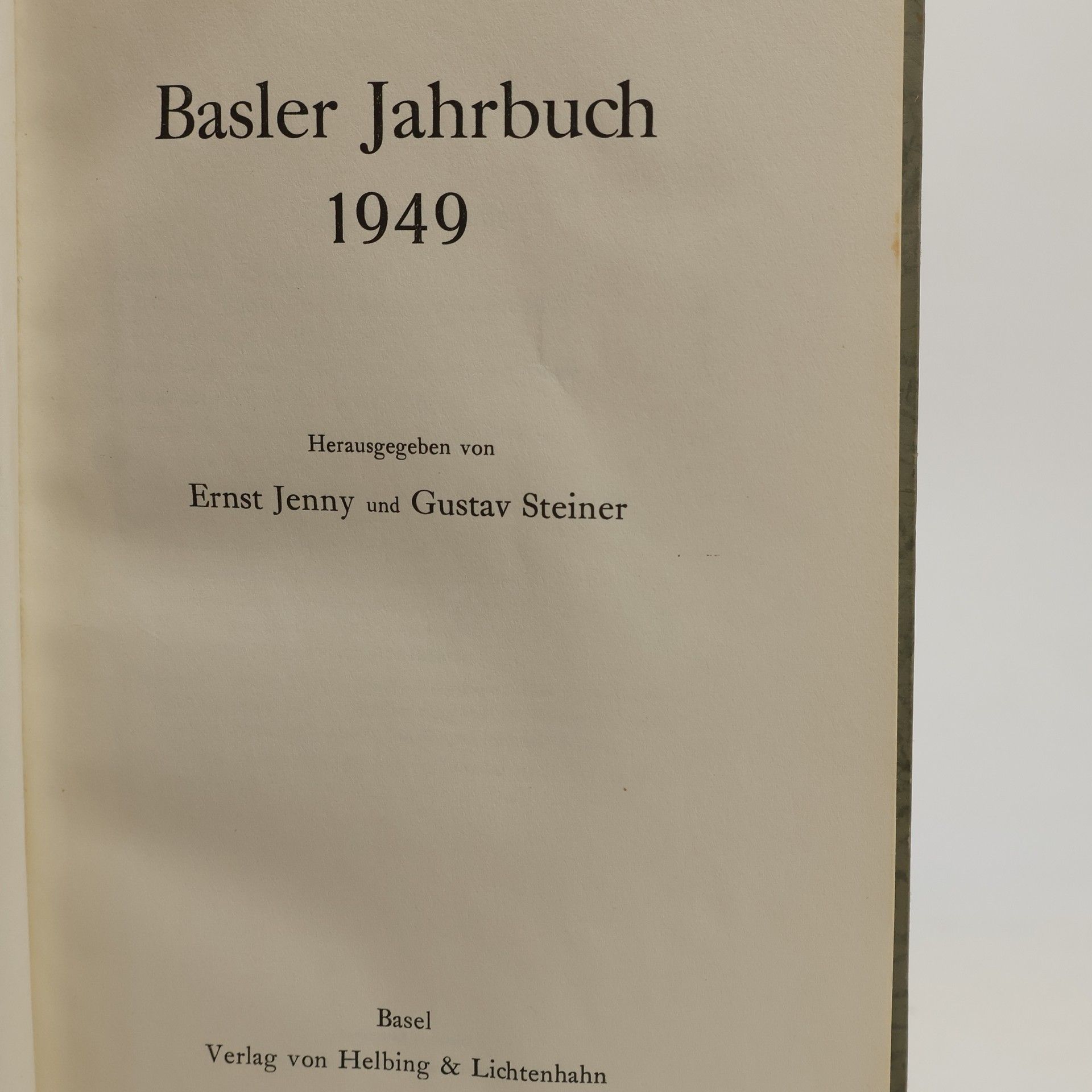 Ernst Jenny Basler Jahrbuch 1949