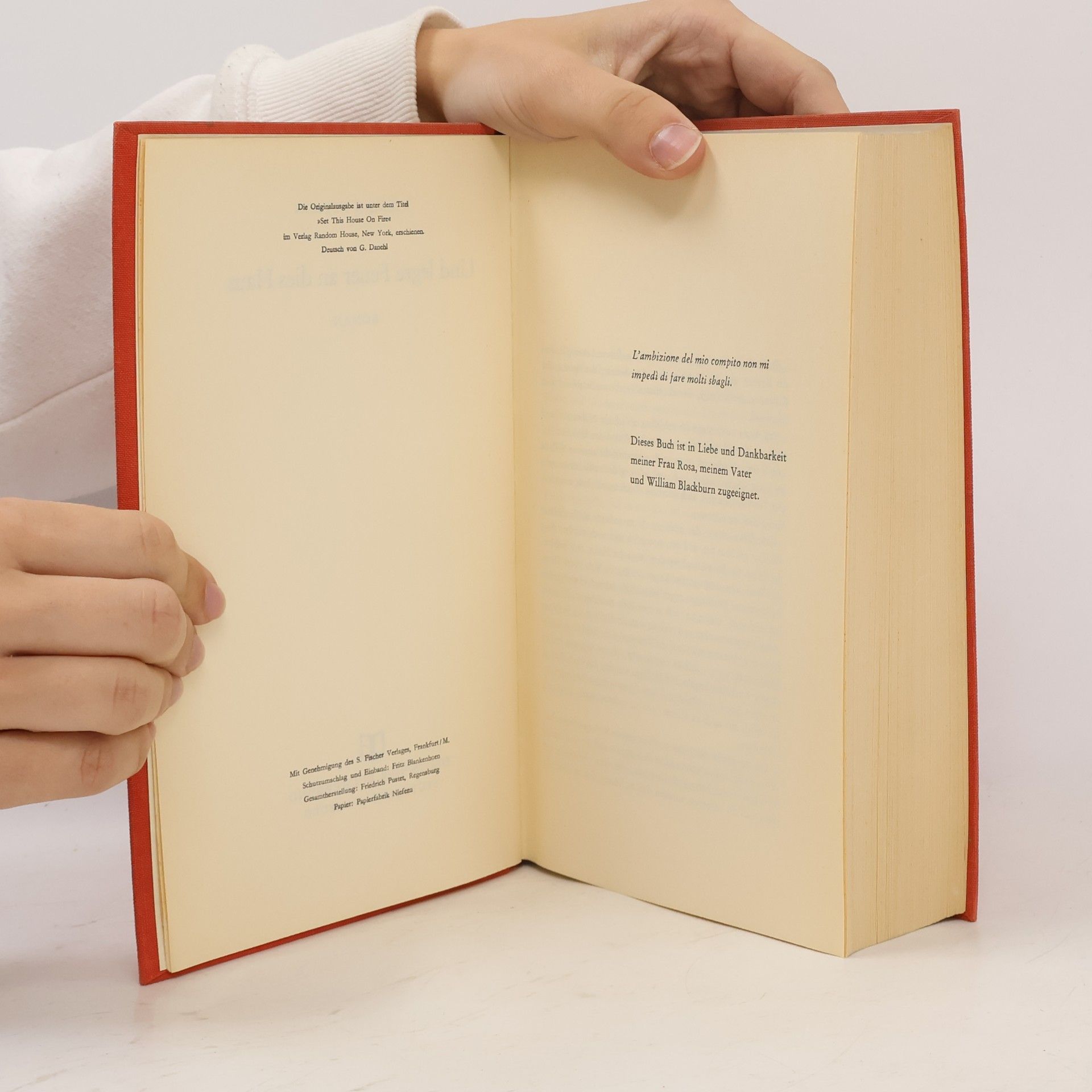 William Styron Und legte Feuer an dies Haus