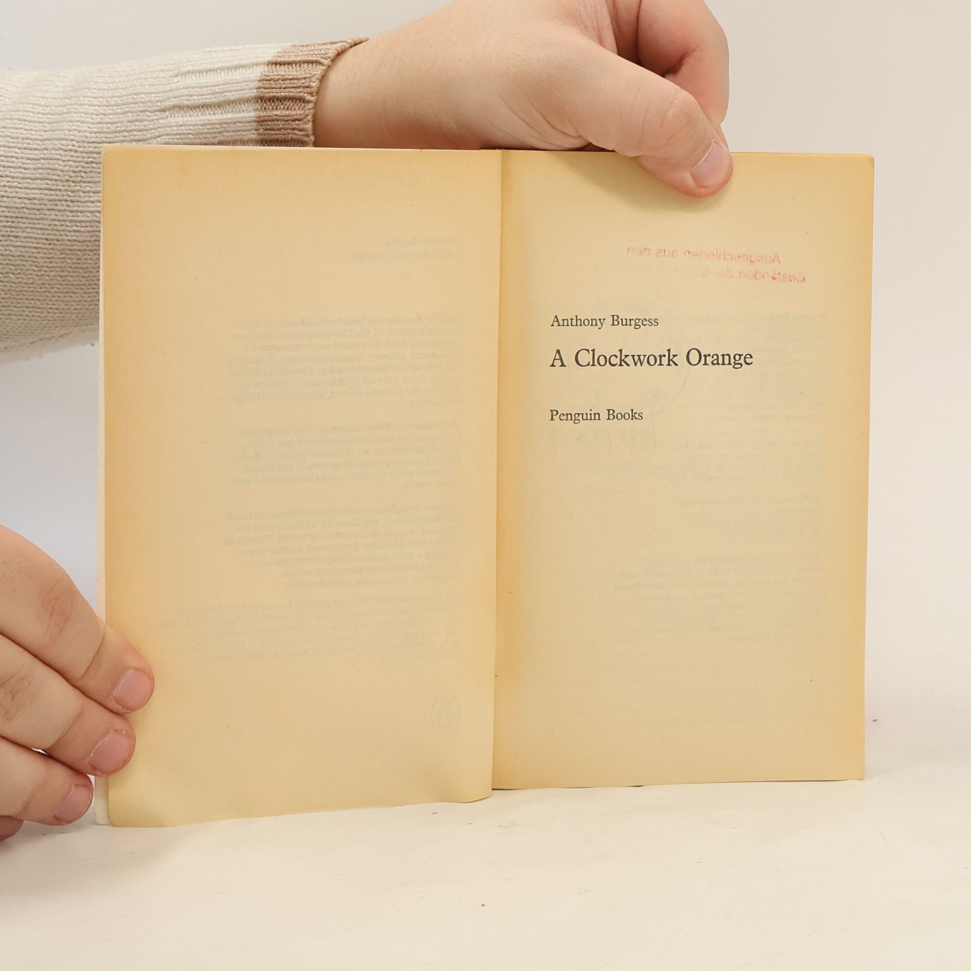 Anthony Burgess A Clockwork Orange