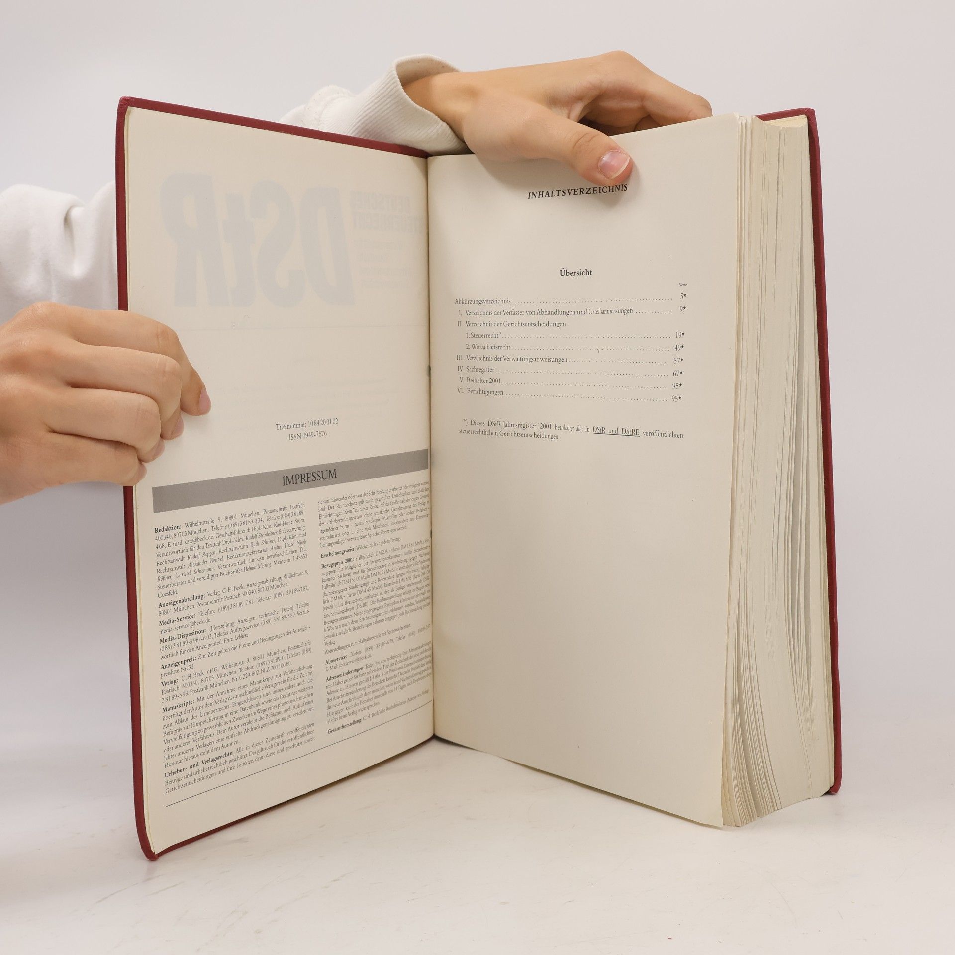 Autorenkollektiv Deutsches Steuerrecht 2001/II