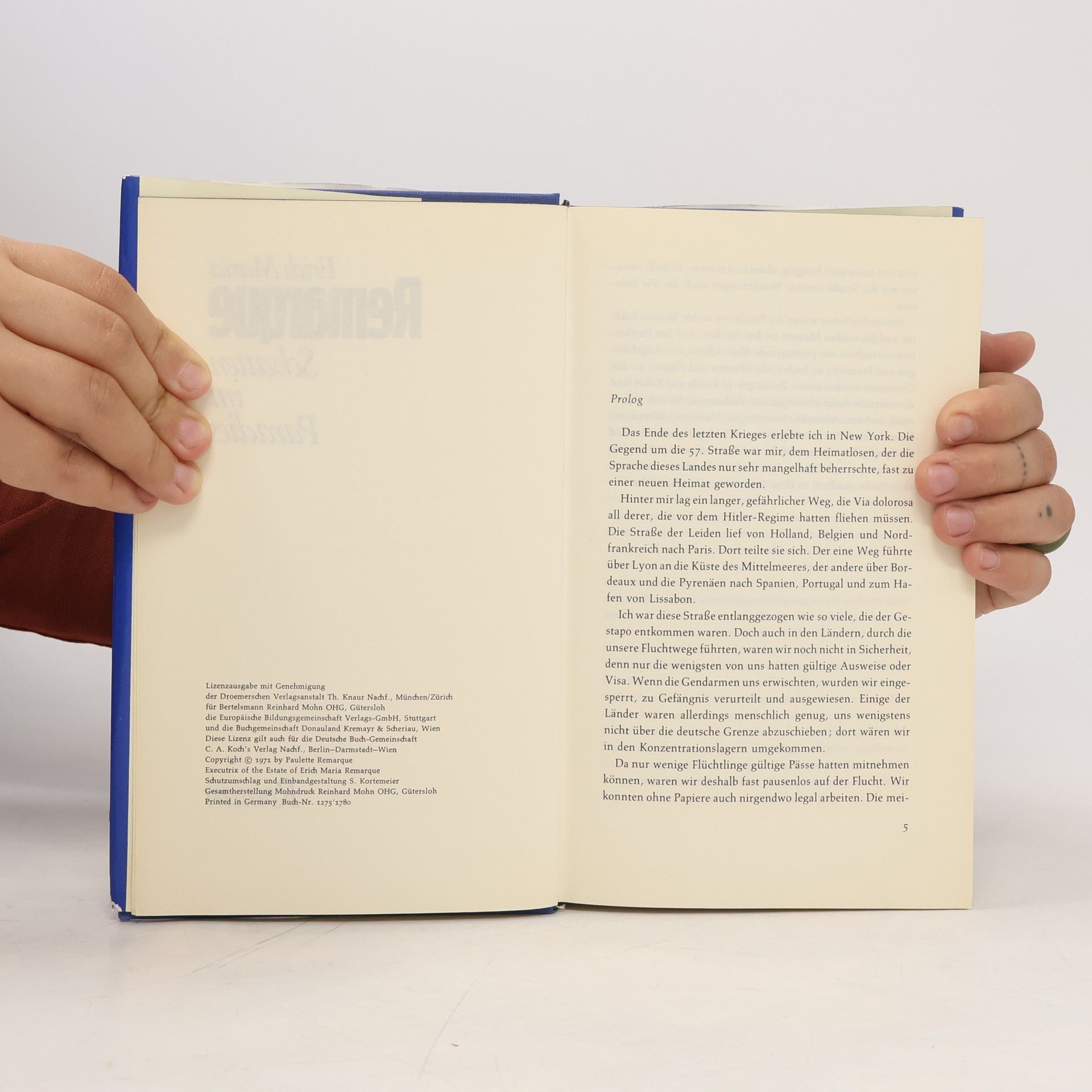 Erich Maria Remarque Schatten im Paradies