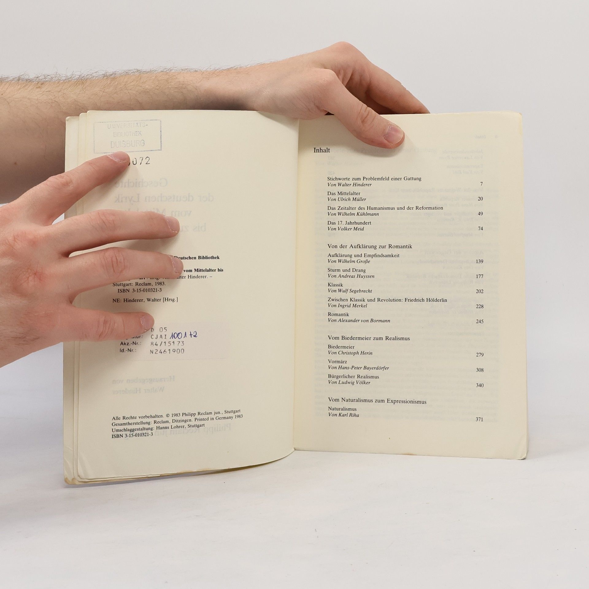 Autorenkollektiv Geschichte der deutschen Lyrik