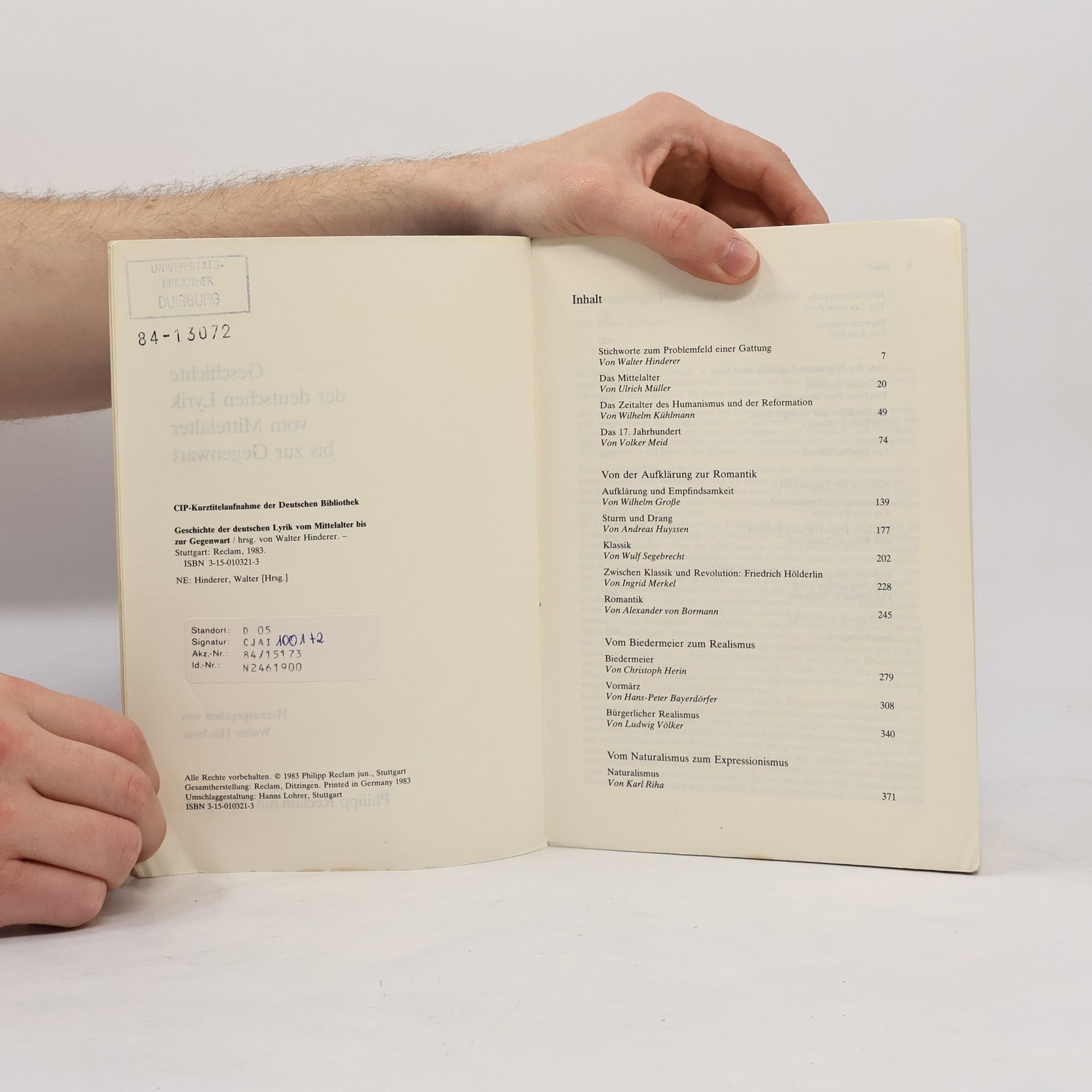Autorenkollektiv Geschichte der deutschen Lyrik
