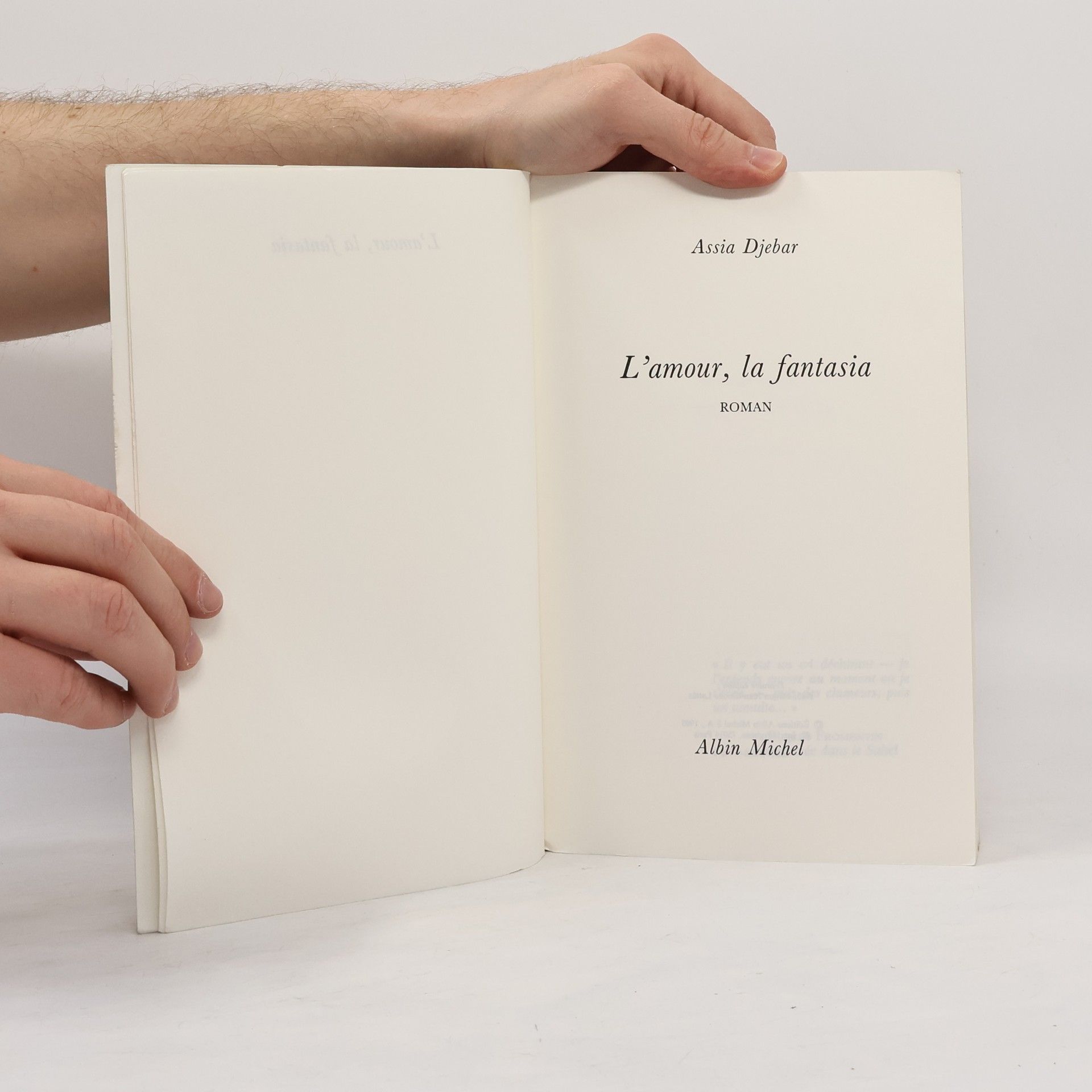 Assia Djebar L'amour, la fantasia