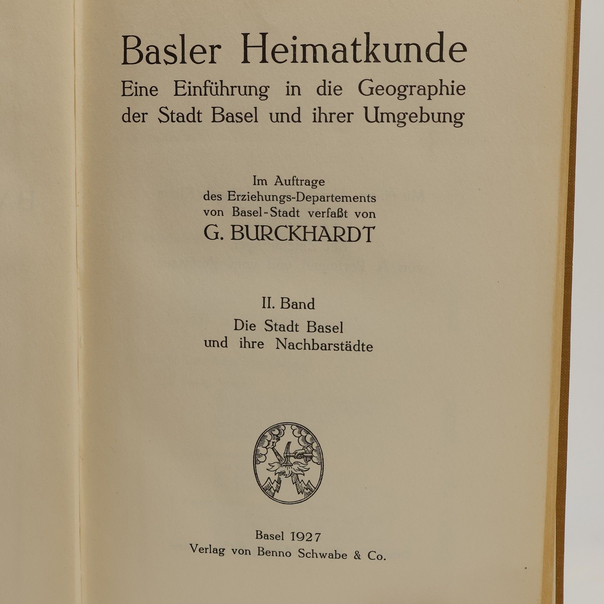 G. Burckhardt Basler Heimatkunde II.