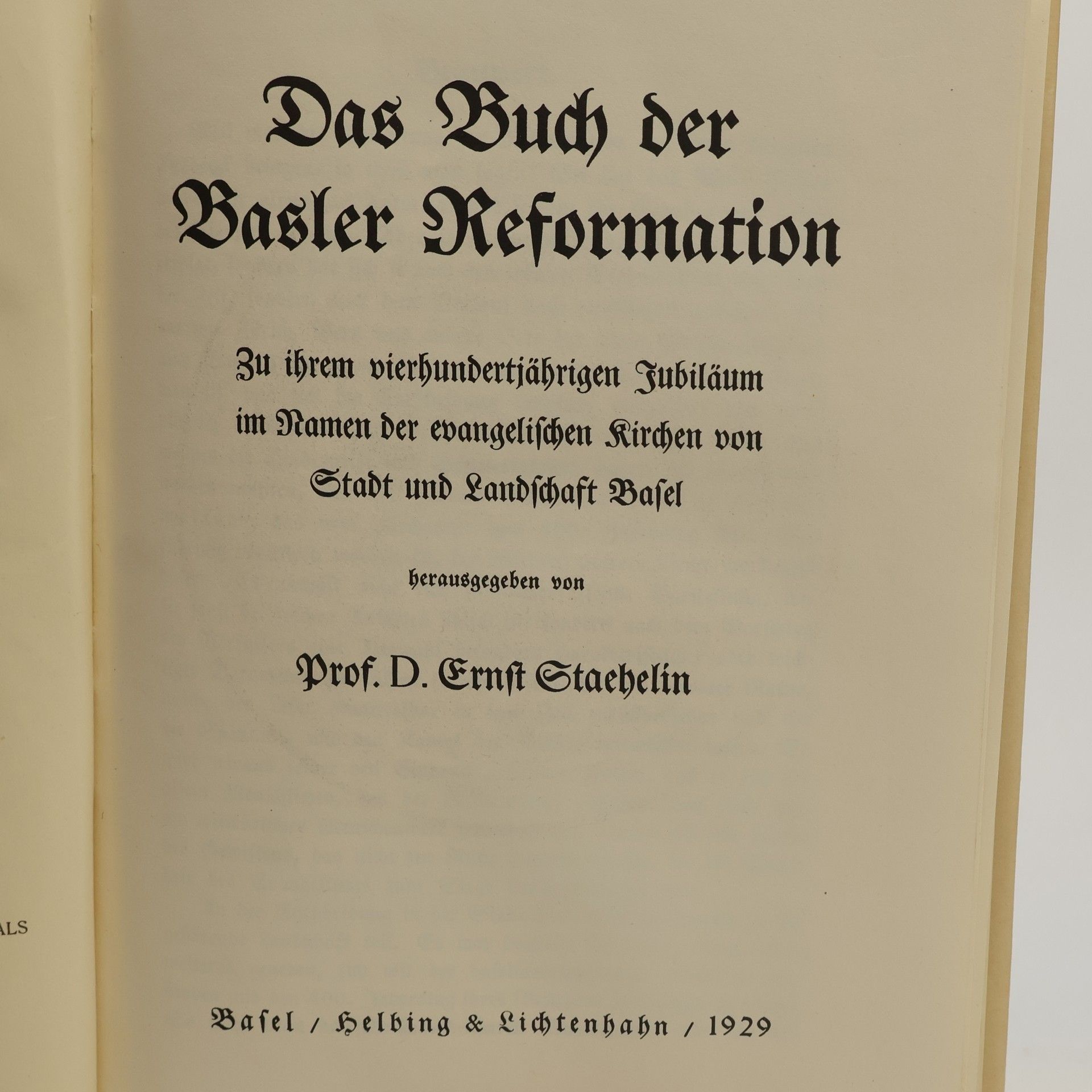 Ernst Staehelin Das Buch der Basler Reformation