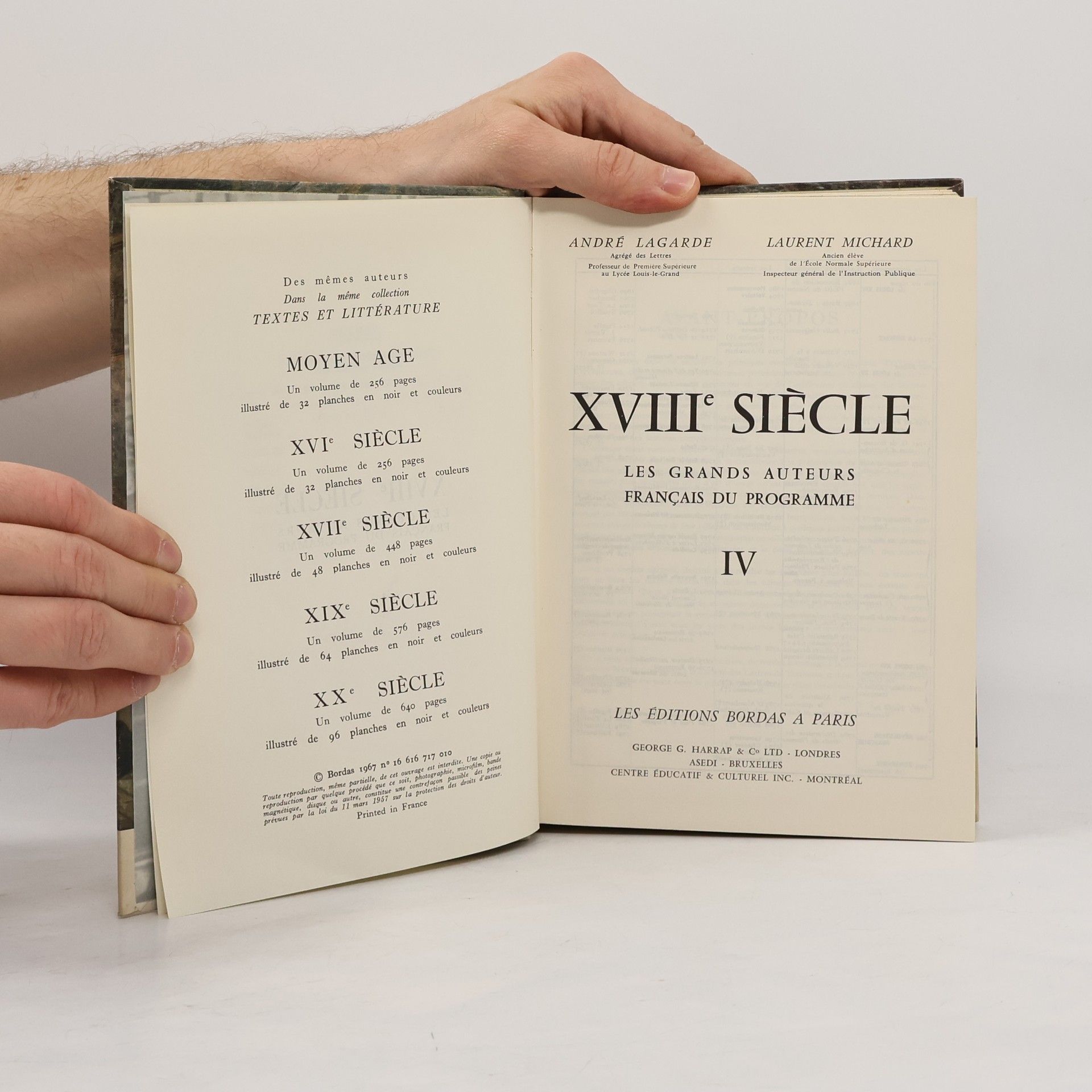 Auteurscollectief XVIII Siècle. Les grands auteurs français du programme IV