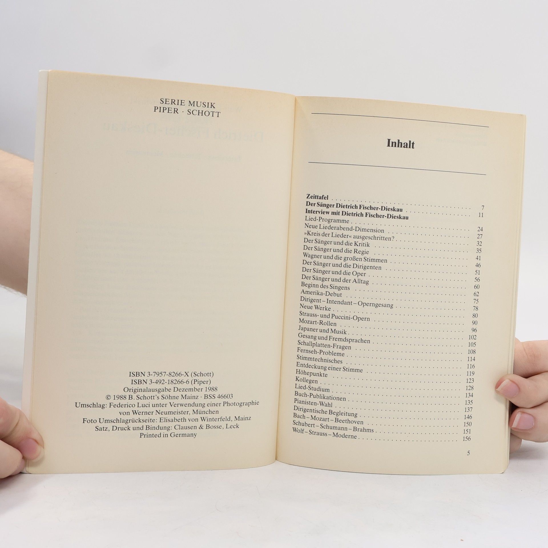 Wolf E Von Lewinski Dietrich Fischer-Dieskau. Tatsachen, Meinungen, Interviews.