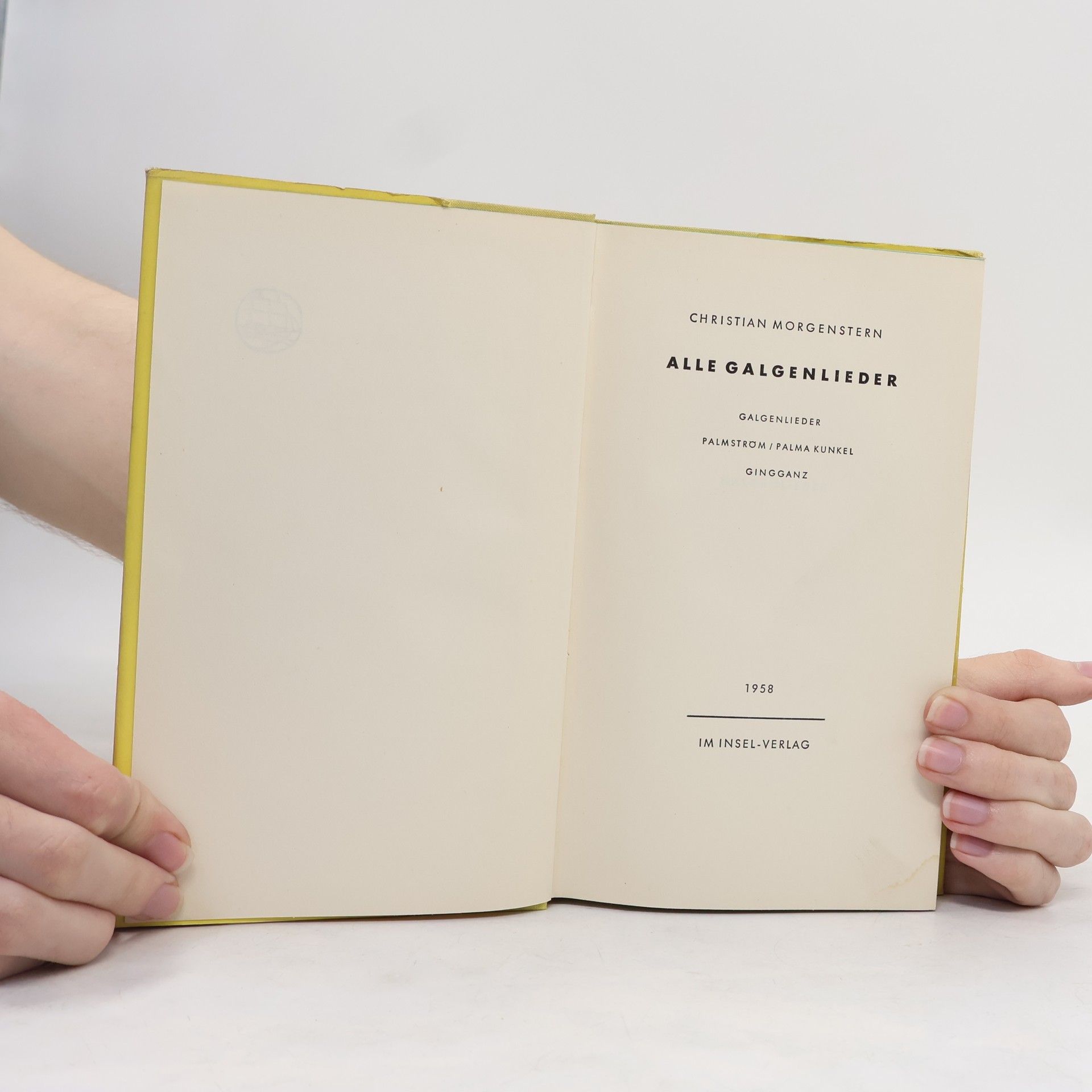 Christian Morgenstern Alle Galgenlieder