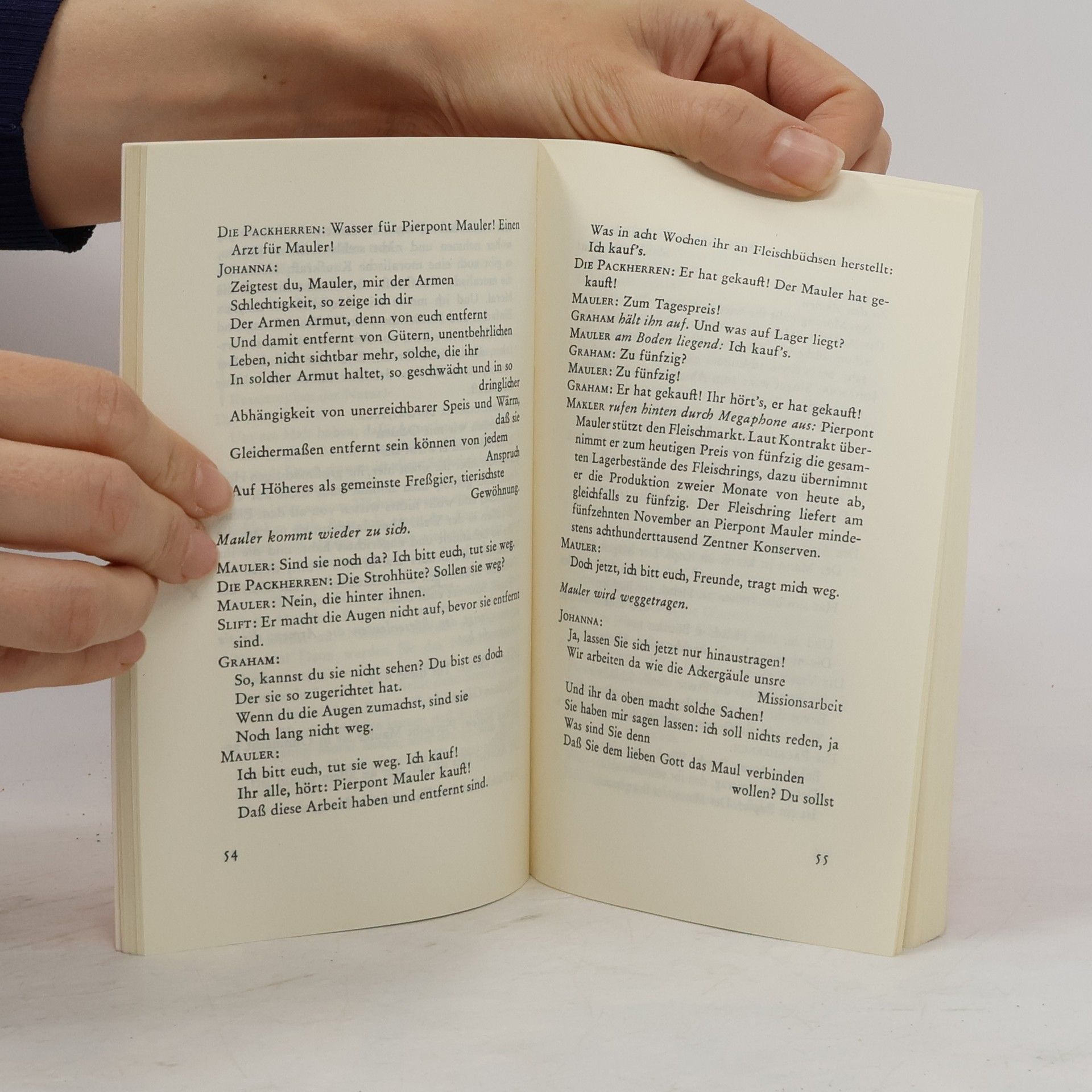 Bertolt Brecht Die heilige Johanna der Schlachthöfe