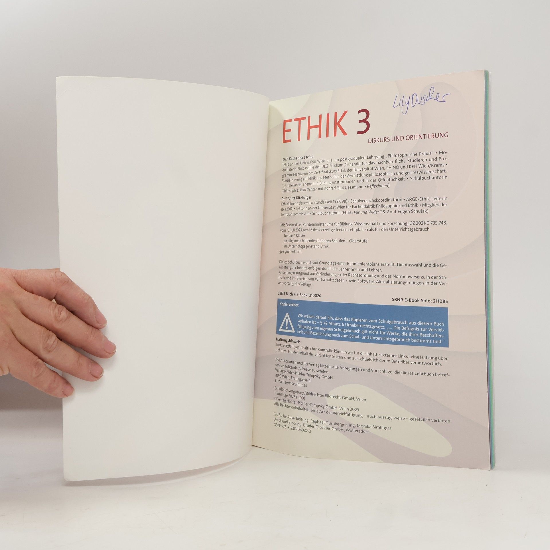 Anita Kitzberger Ethik AHS - 3: Ethik 3. Diskurs und Orientierung
