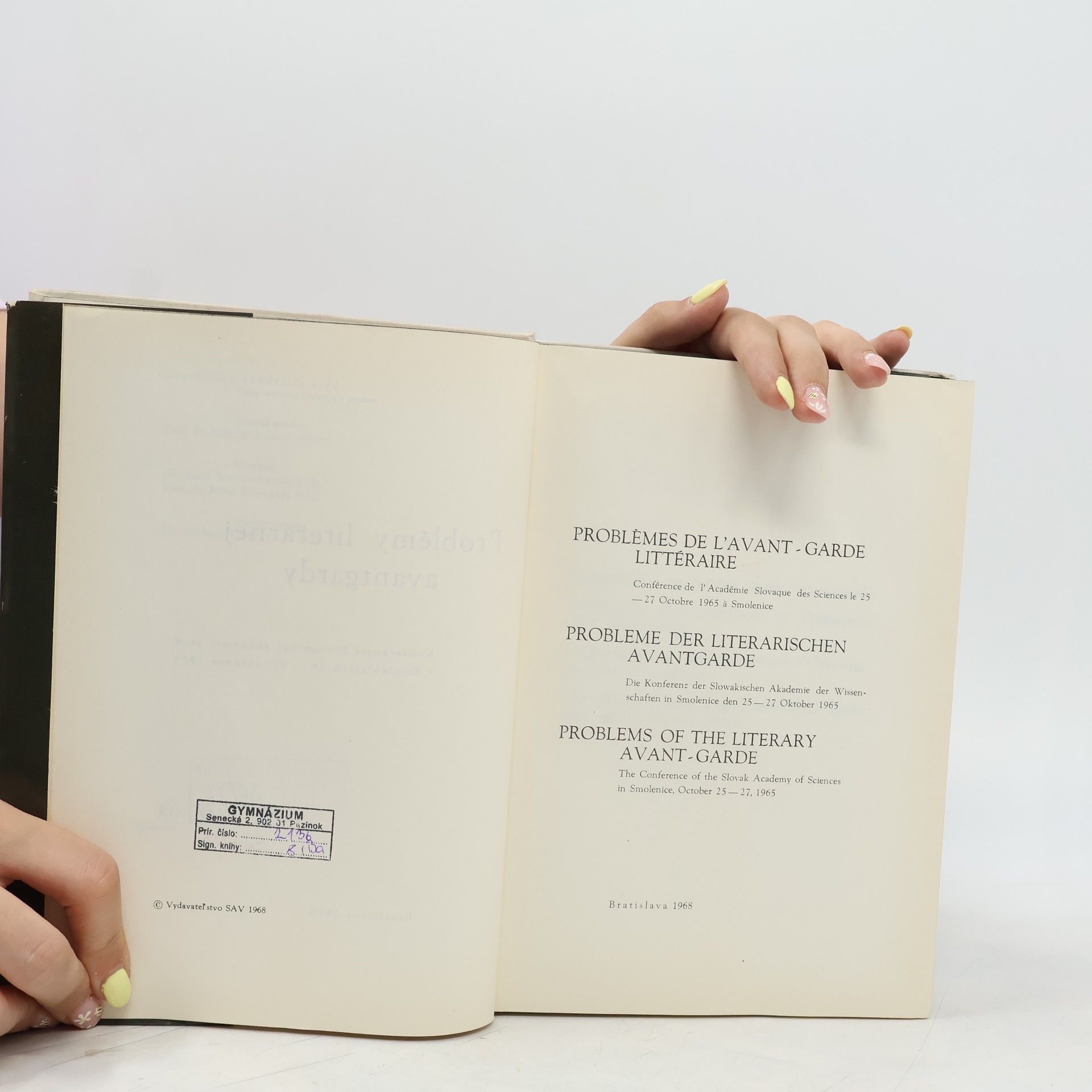 Auteurscollectief Problémy literárnej avantgardy