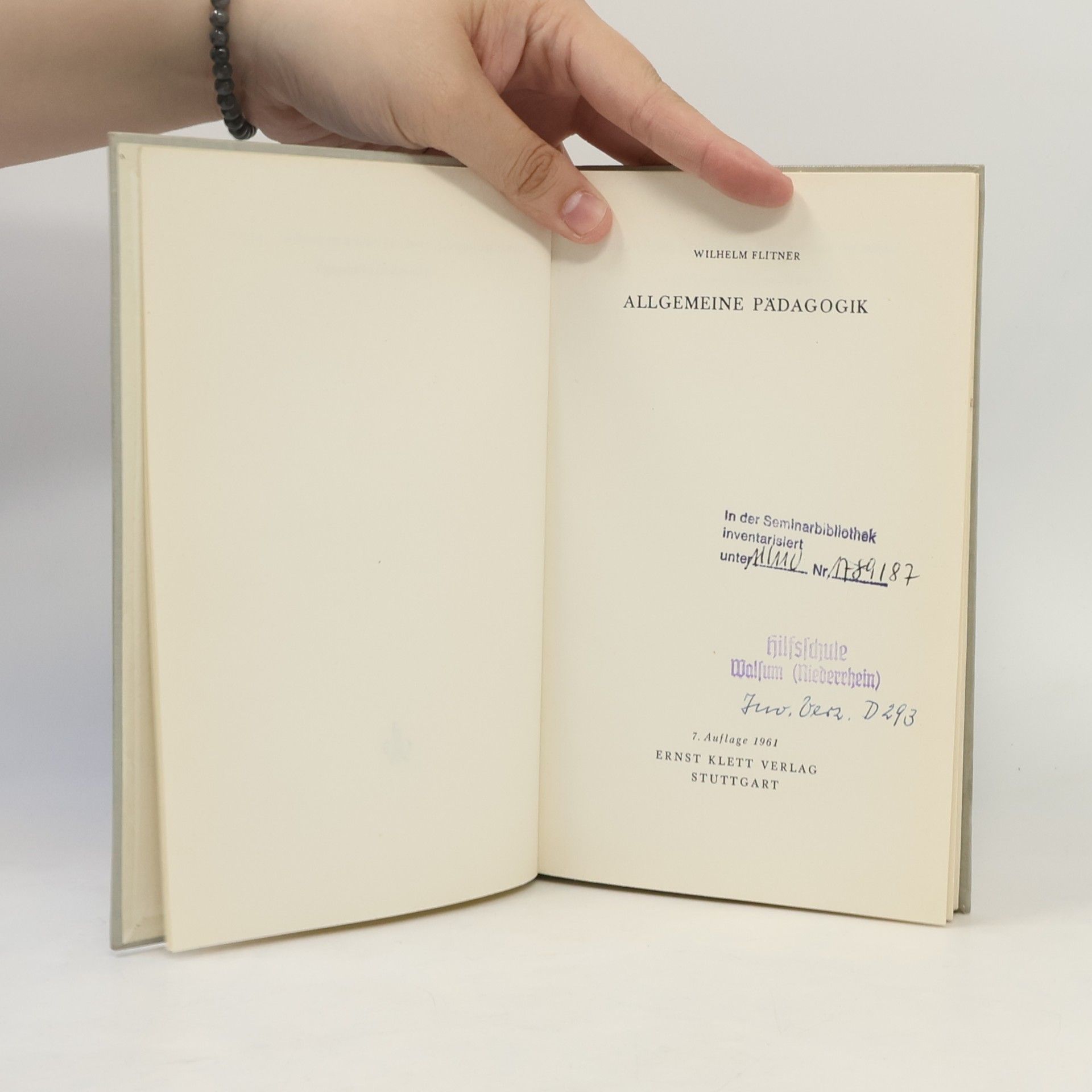 Wilhelm Flitner Allgemeine Pädagogik