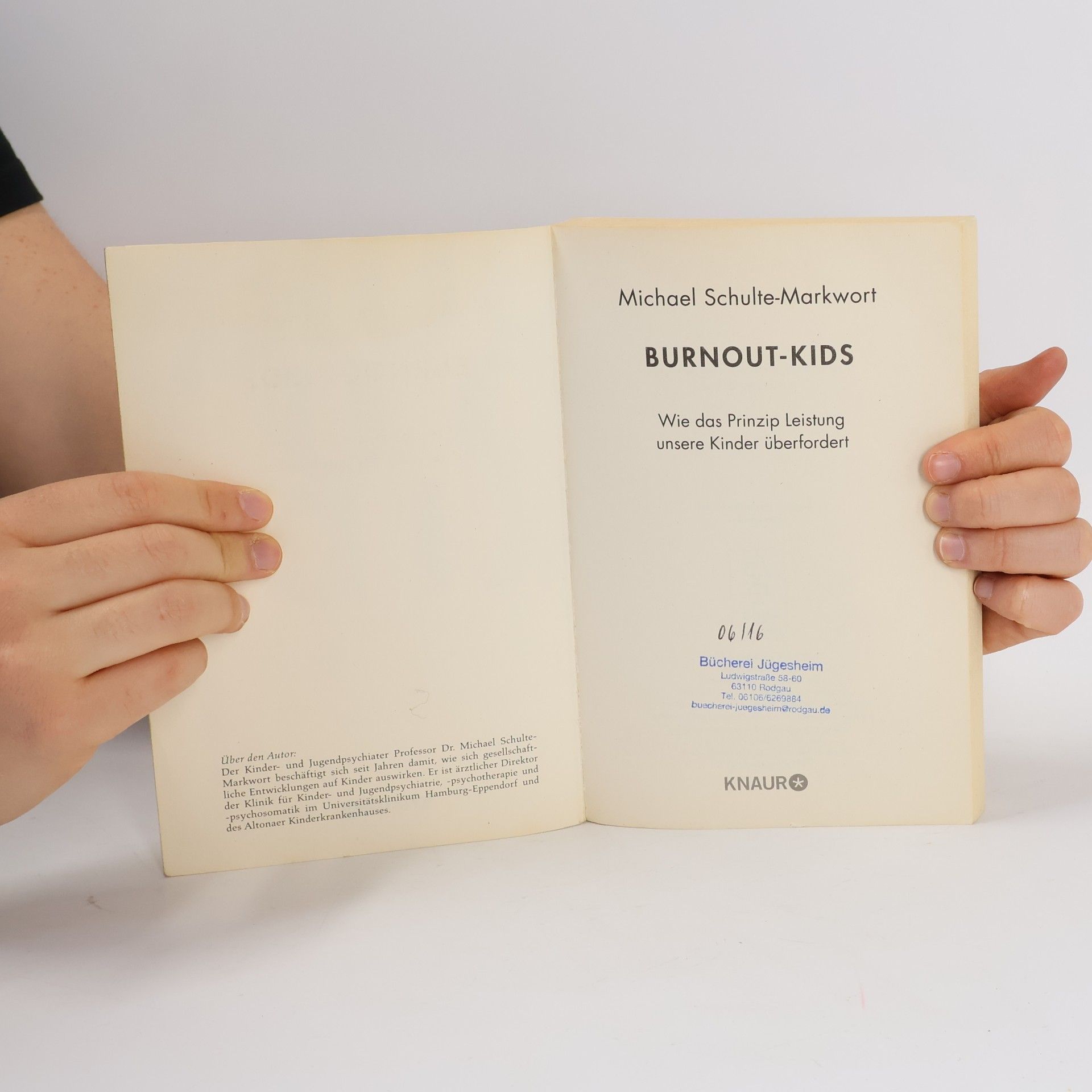 Michael Schulte Markwort Burnout-Kids