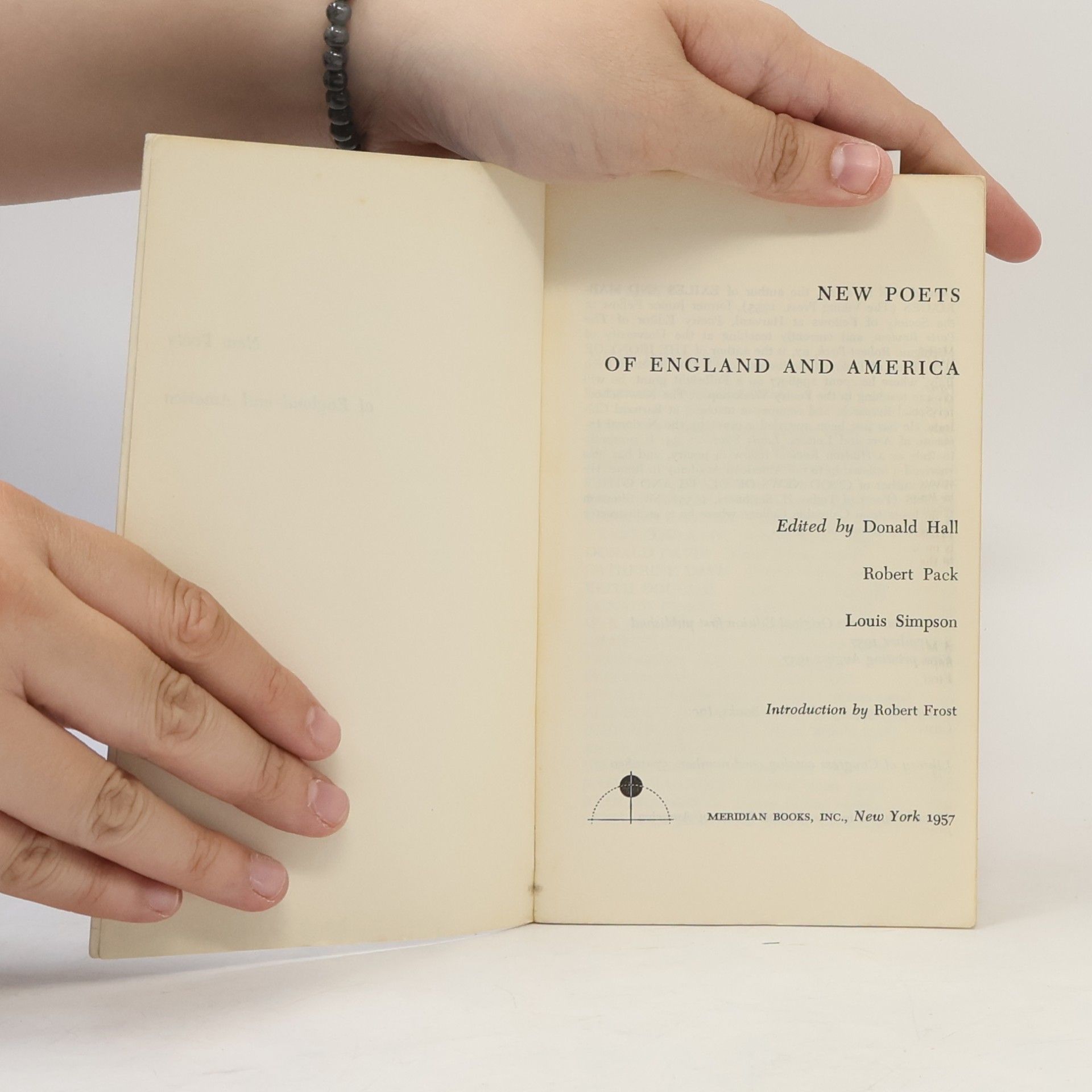 Donald Hall The New Poets of England and America
