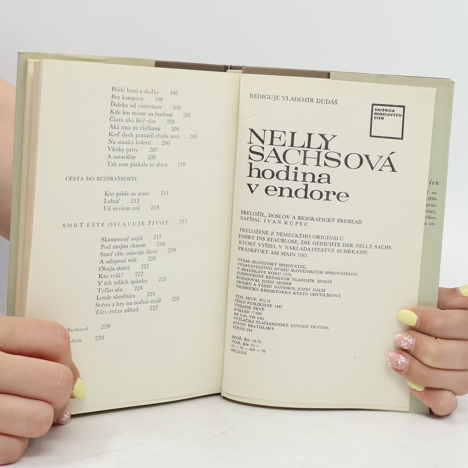 Nelly Sachs Hodina v endore